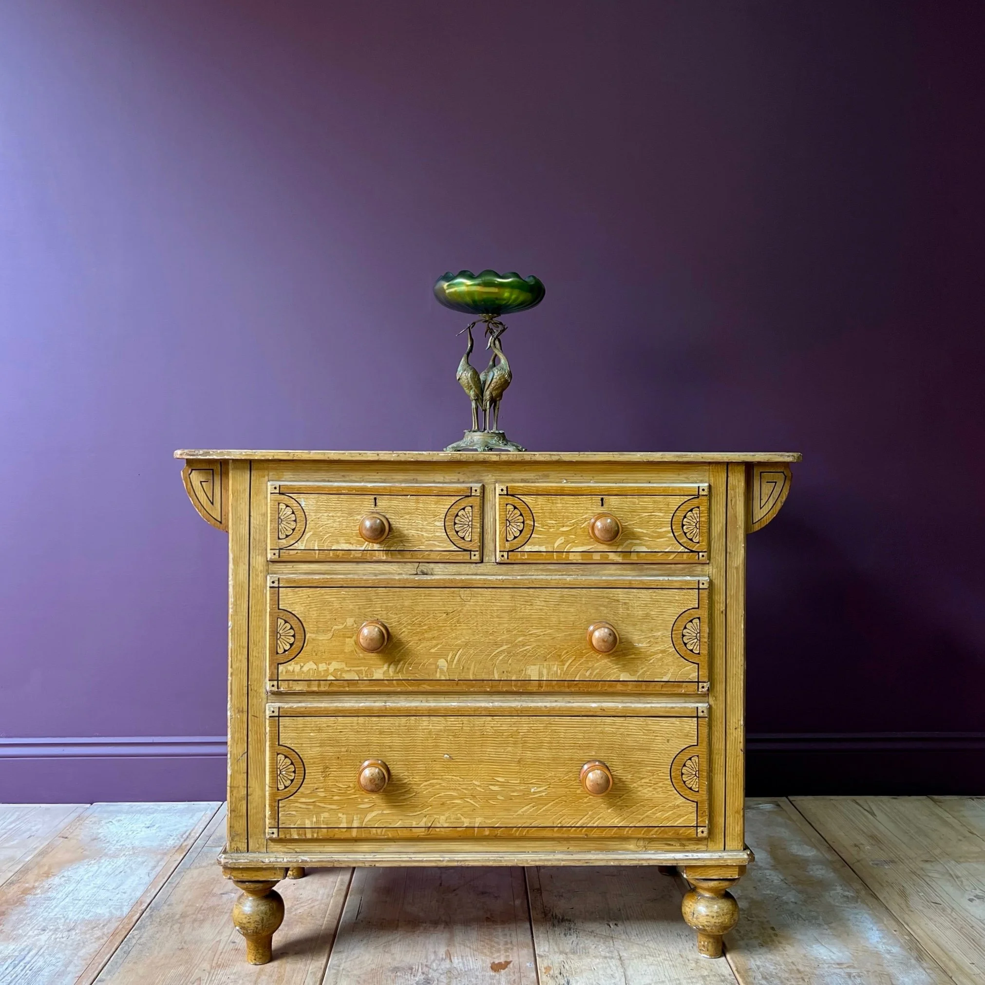 Petite Arts and Crafts 19th Century Chest of Drawers