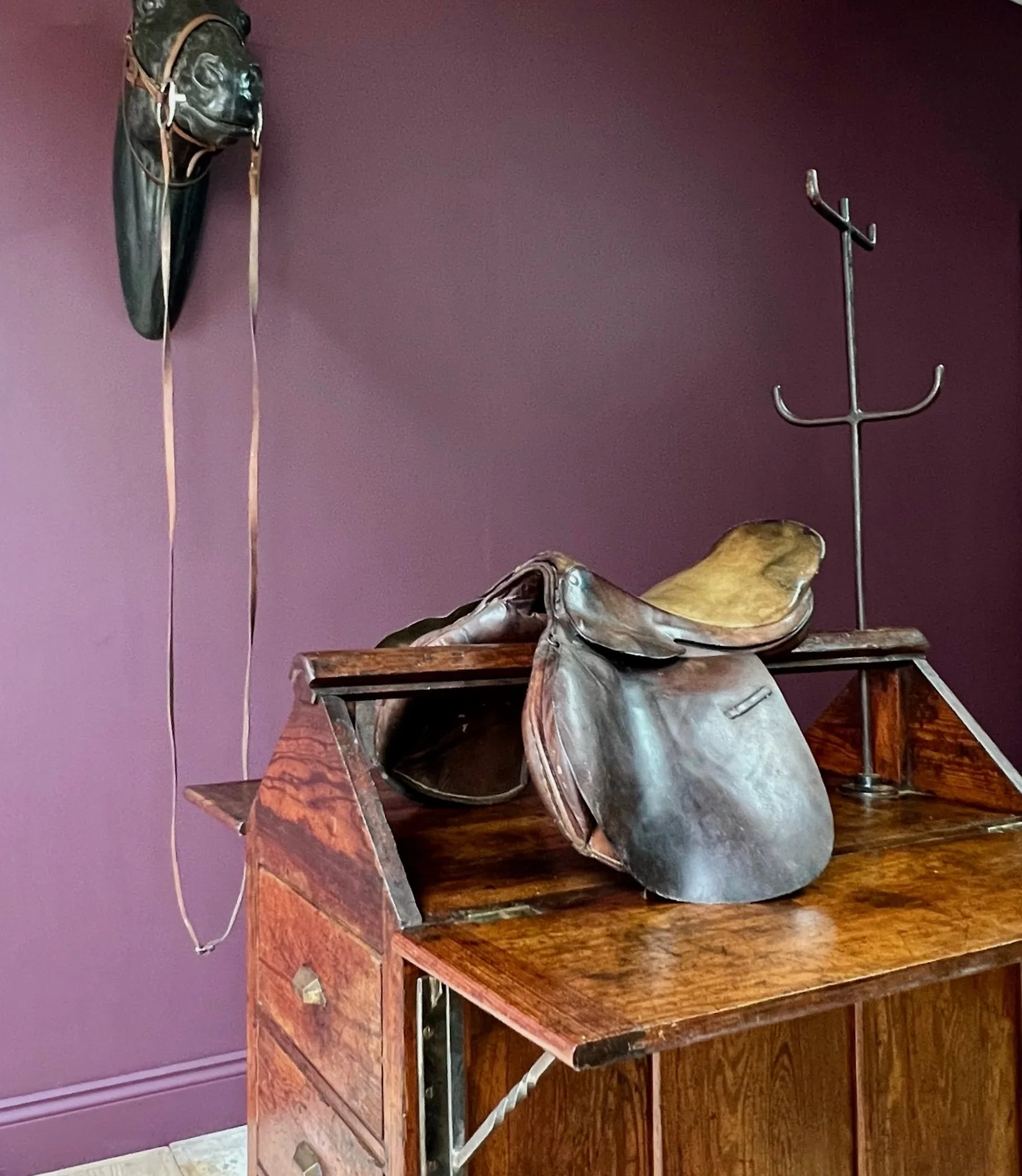 Extremely rare 19th Century Saddle Rack by Musgrave and Company of Ireland