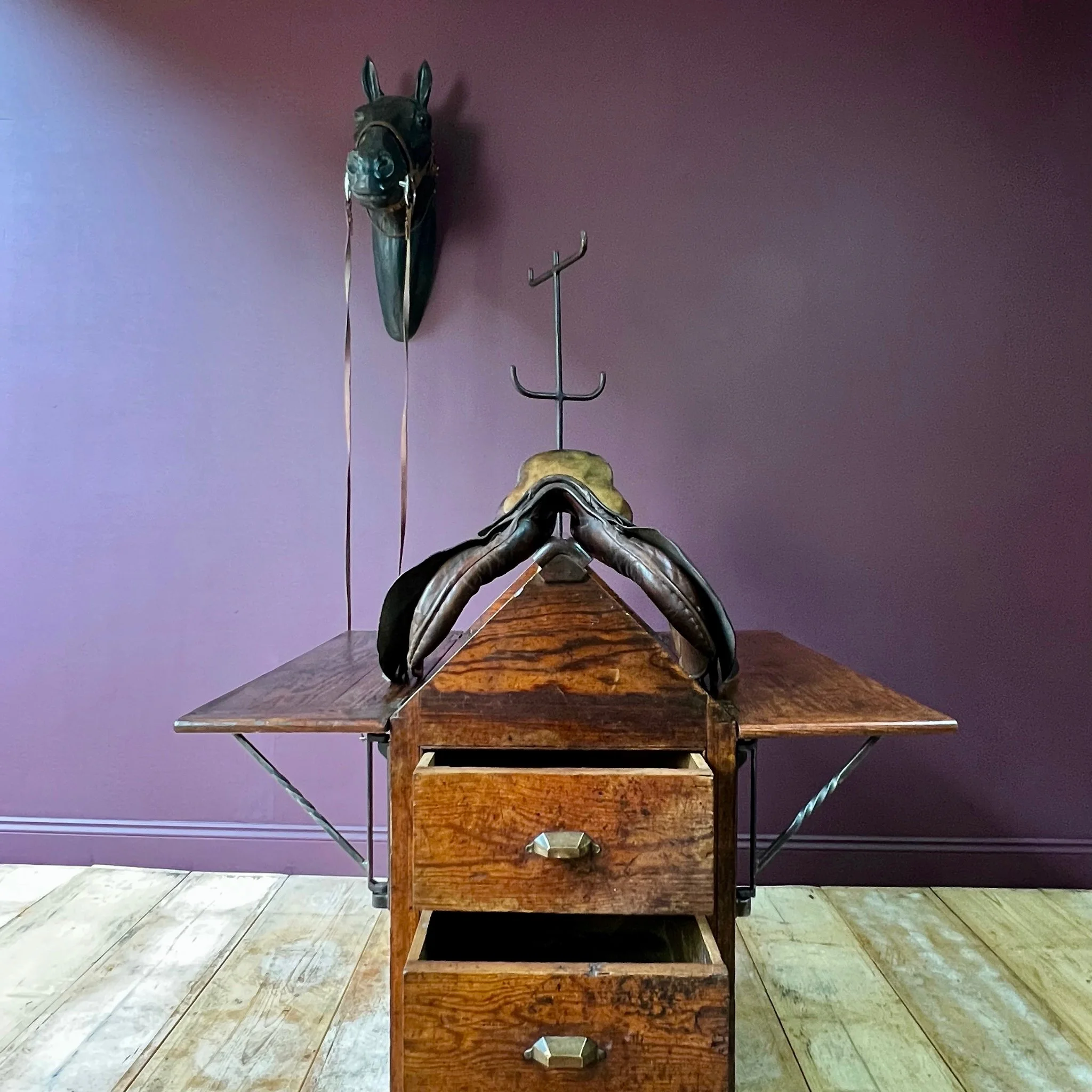 Extremely rare 19th Century Saddle Rack by Musgrave and Company of Ireland
