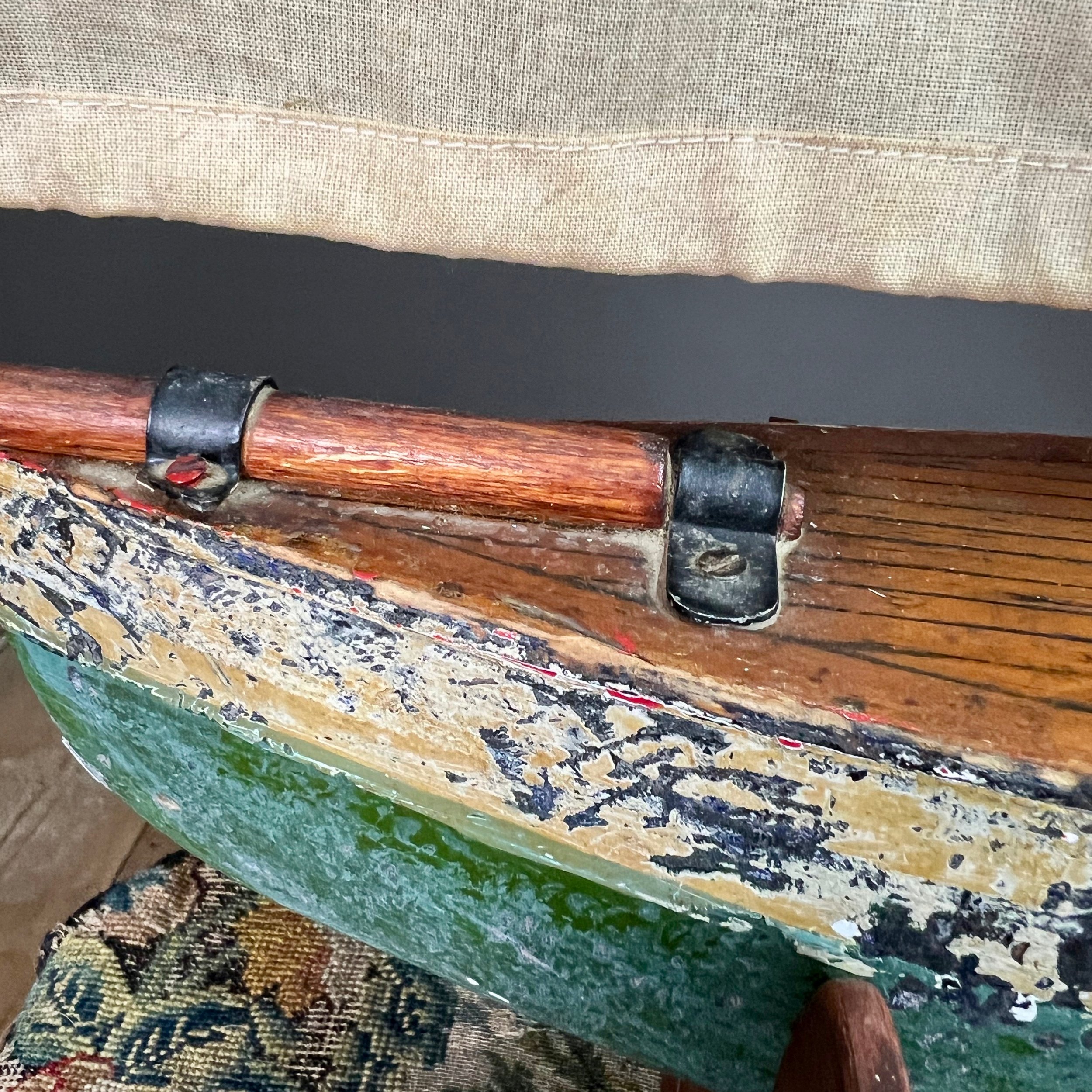 Edwardian pond yacht of good scale with a lovely “chippy” patina