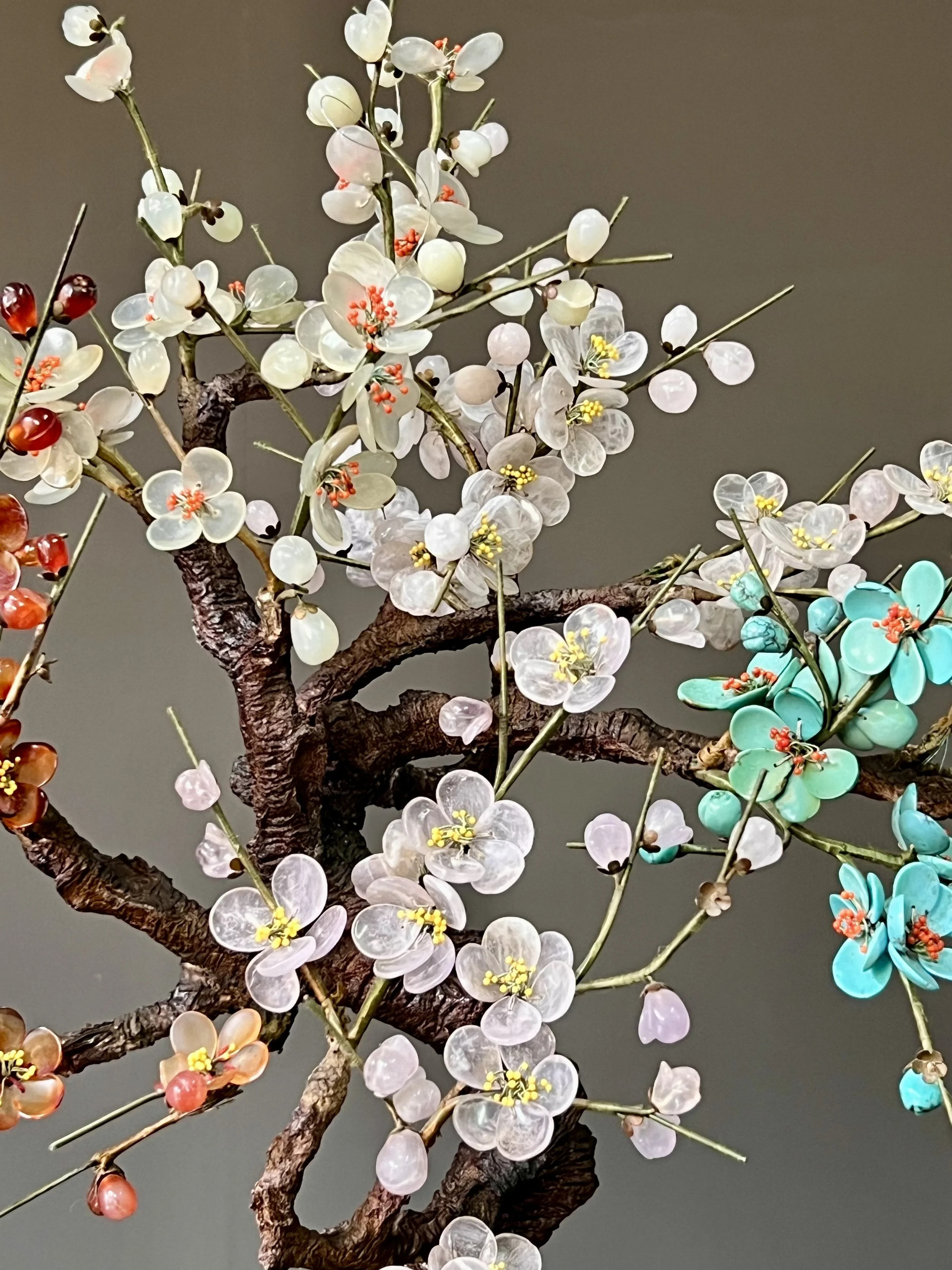 Antique Chinese Hardstone Punus Trees
