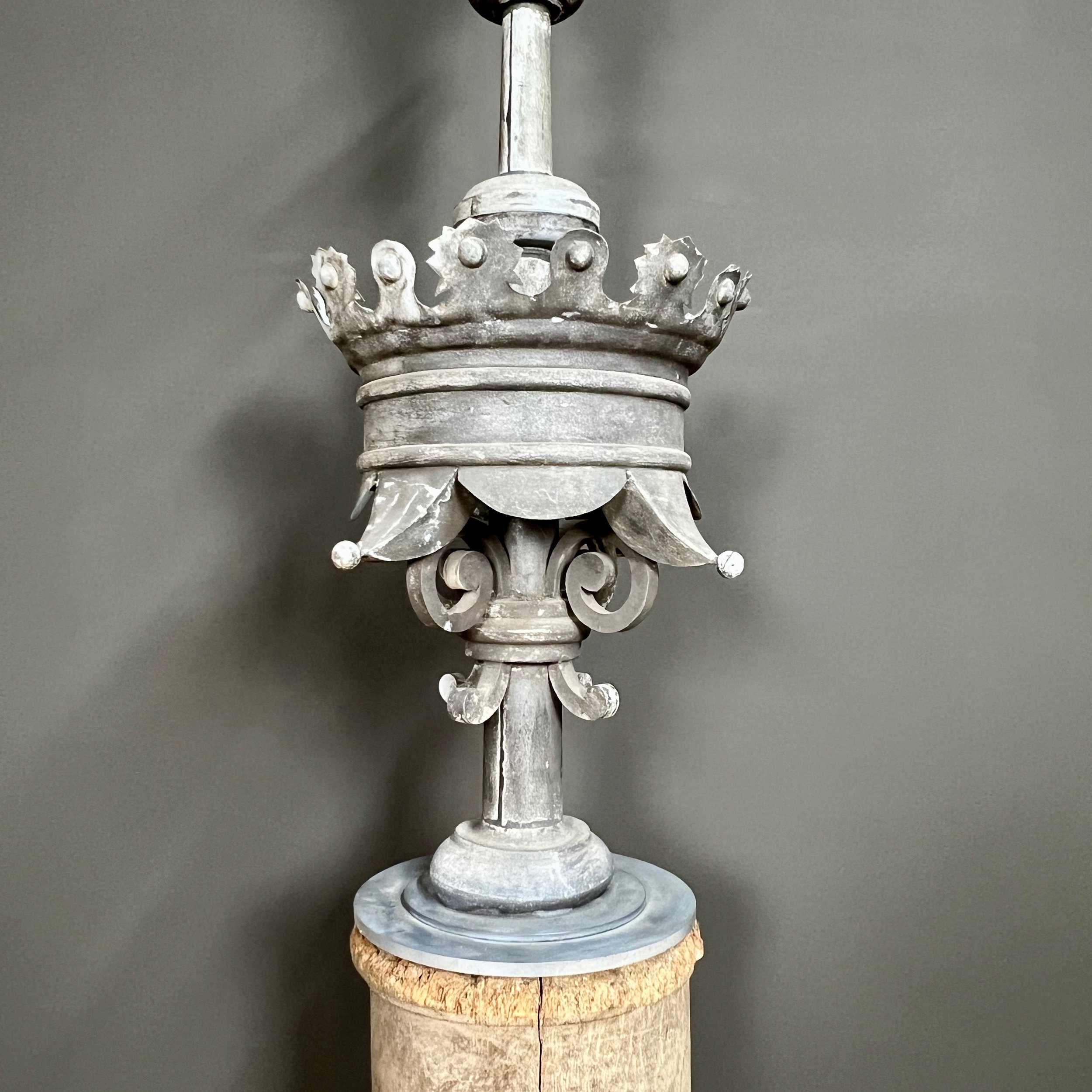 19th Century Zinc French Chateau Roof Finial