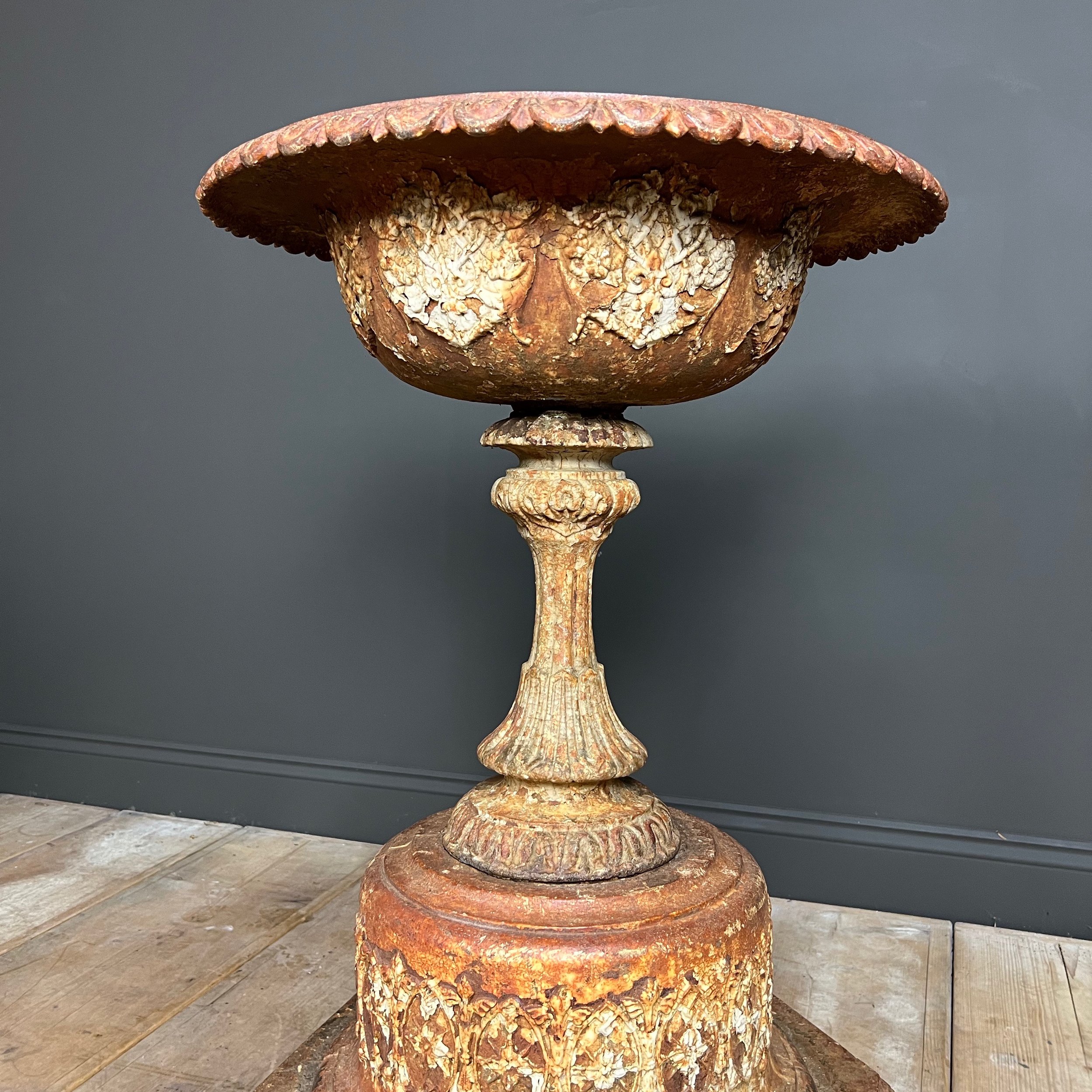 Fine pair of Large Regency Barnshaw and Samson Garden Vases