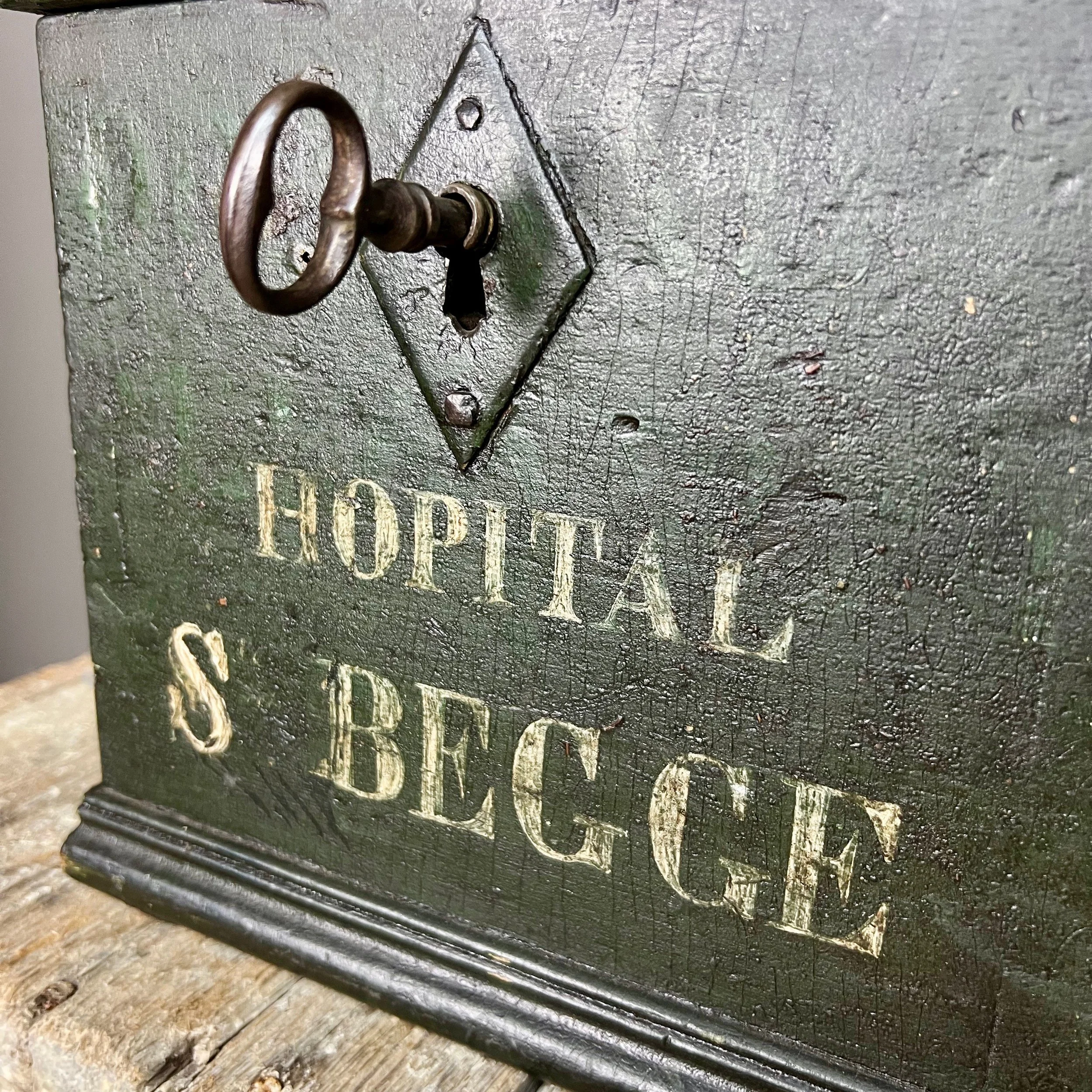 Saint Begge Hôpital Collection Box Andenne Belgian, early 19th Century