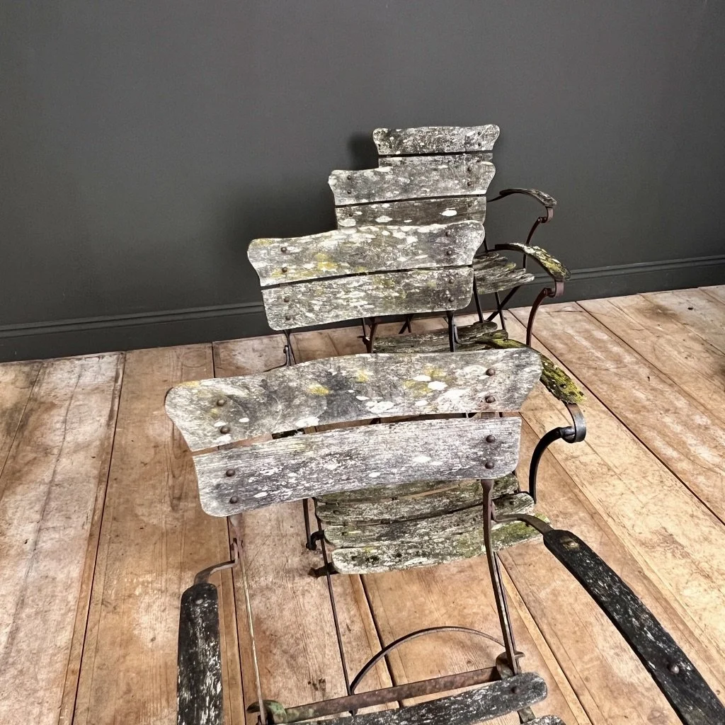 Exquisite French Antique Carver Garden Chair Set