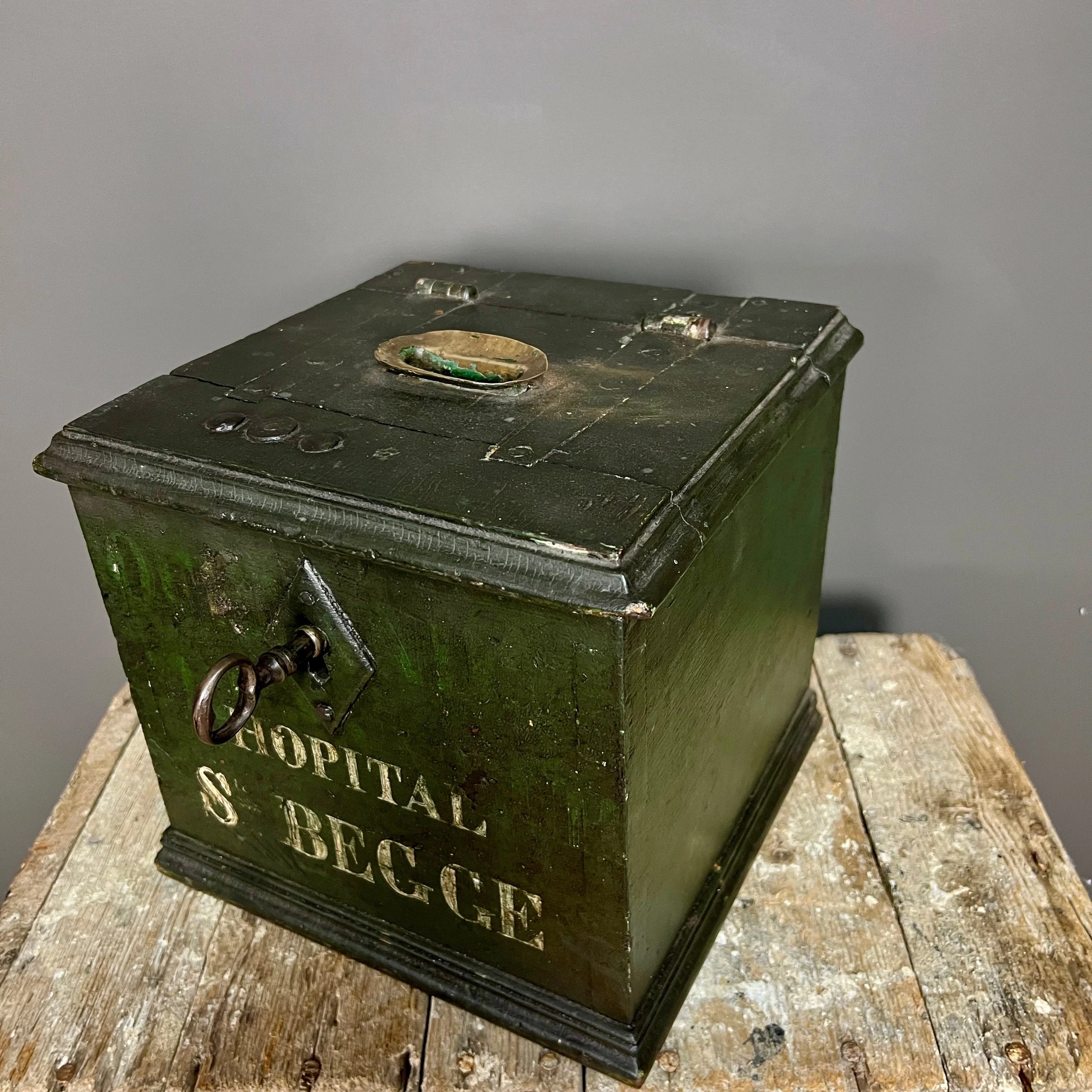 Saint Begge Hôpital Collection Box Andenne Belgian, early 19th Century