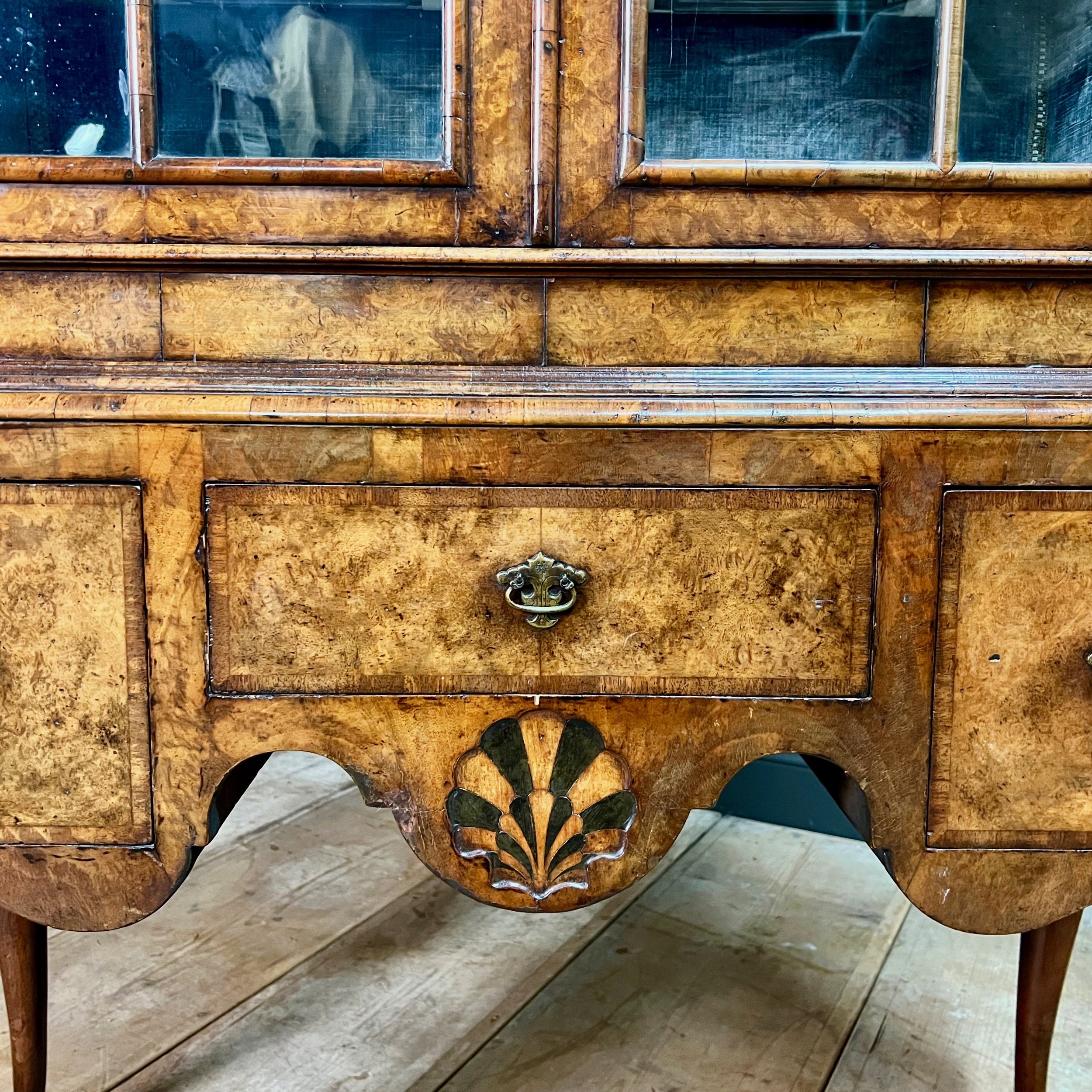 Fine Queen Anne Revival Cabinet On Stand by Gill and Reigate London