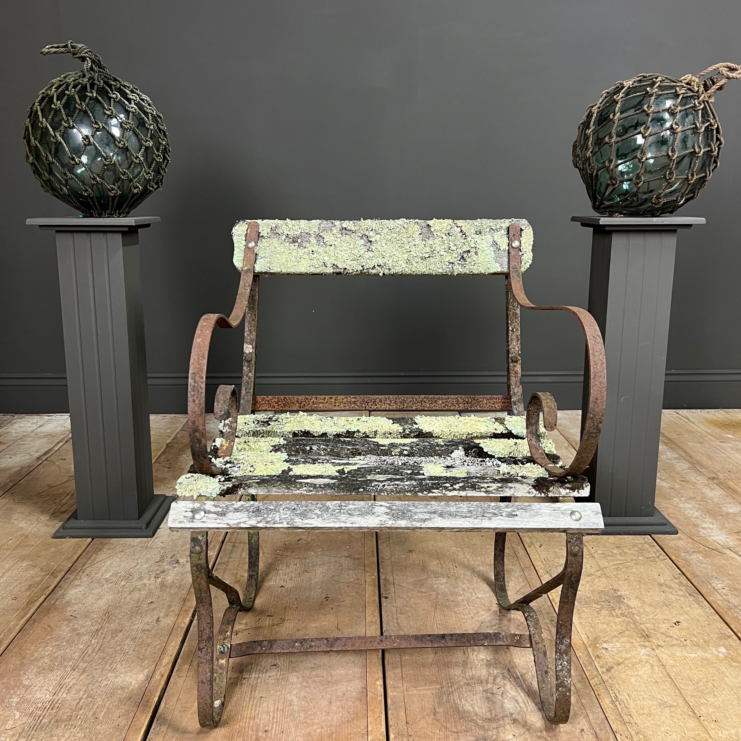 Edwardian Lichen Encrusted Garden Chair