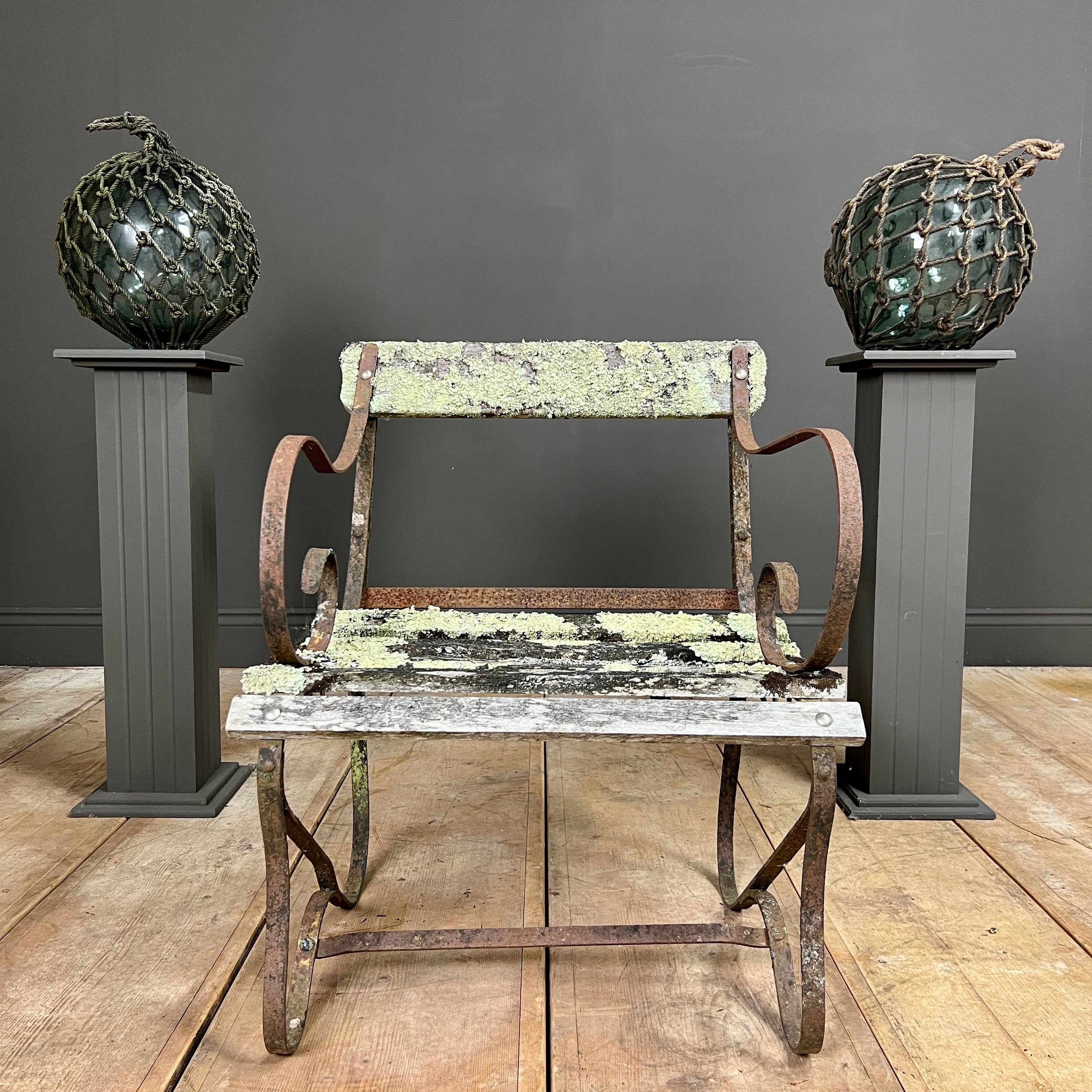 Edwardian Lichen Encrusted Garden Chair
