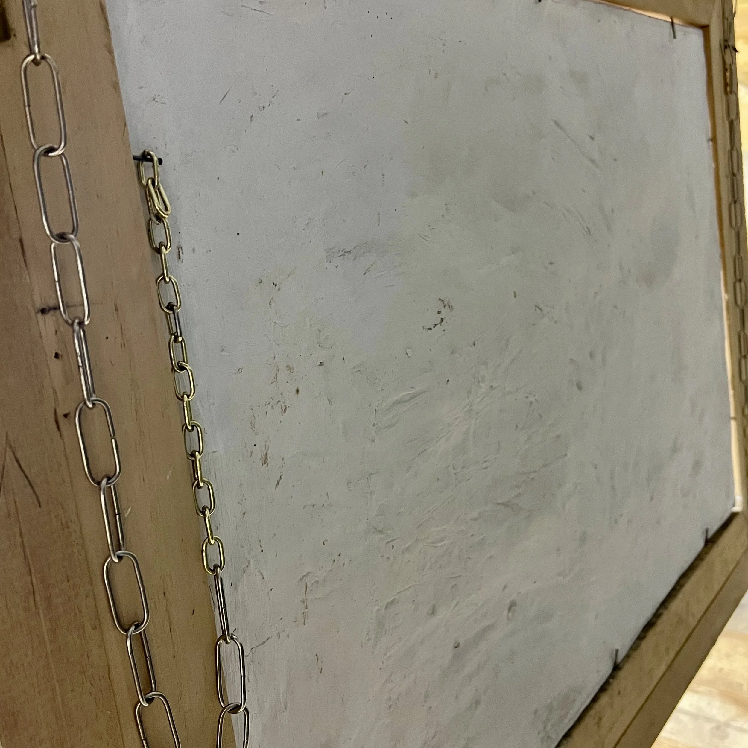 Kim James original framed plaster panel of Adam and Eve