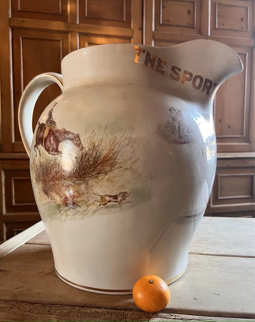 A fine and very impressive antique creamware or pearlware presentation jug