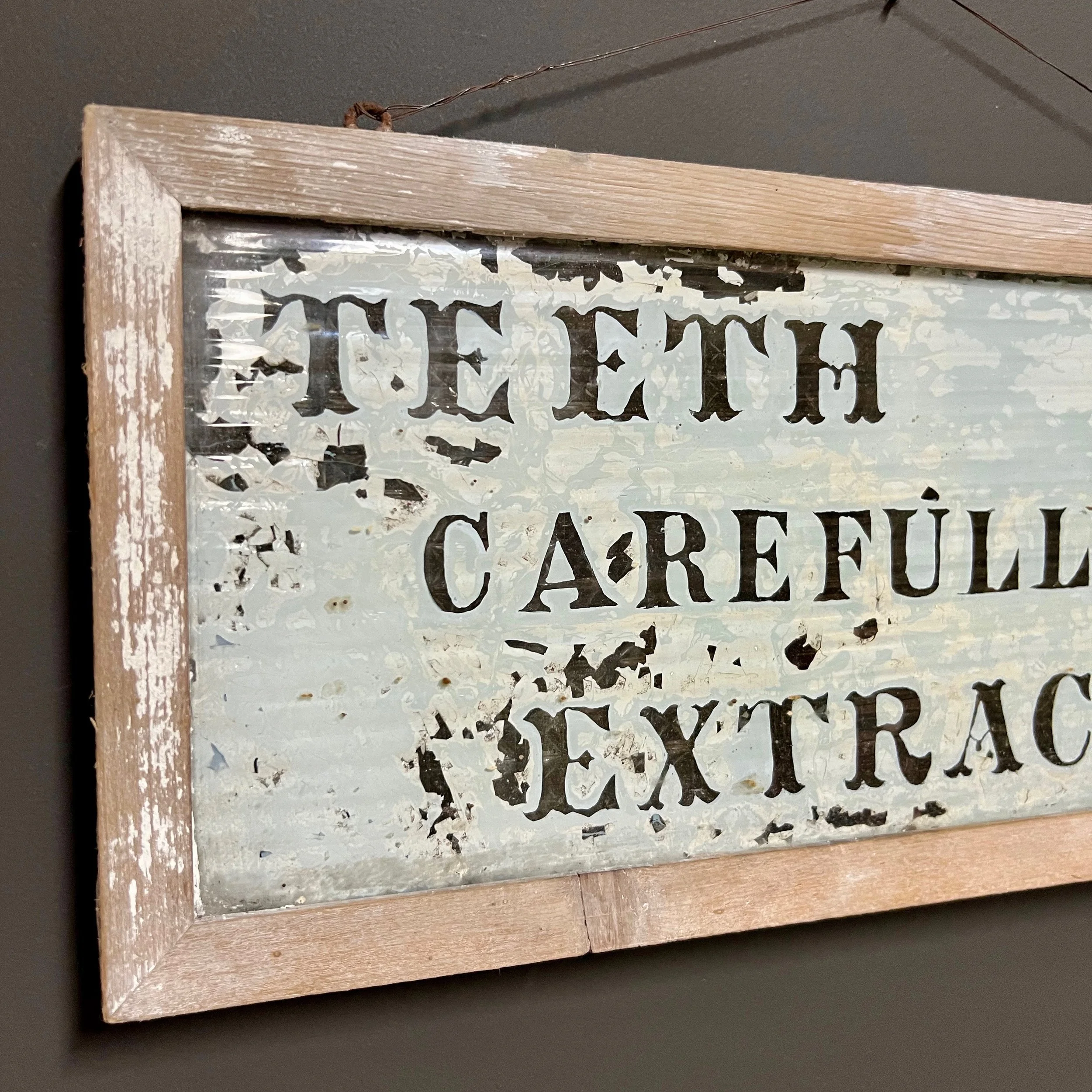 19th Century sign teeth extracted carefully