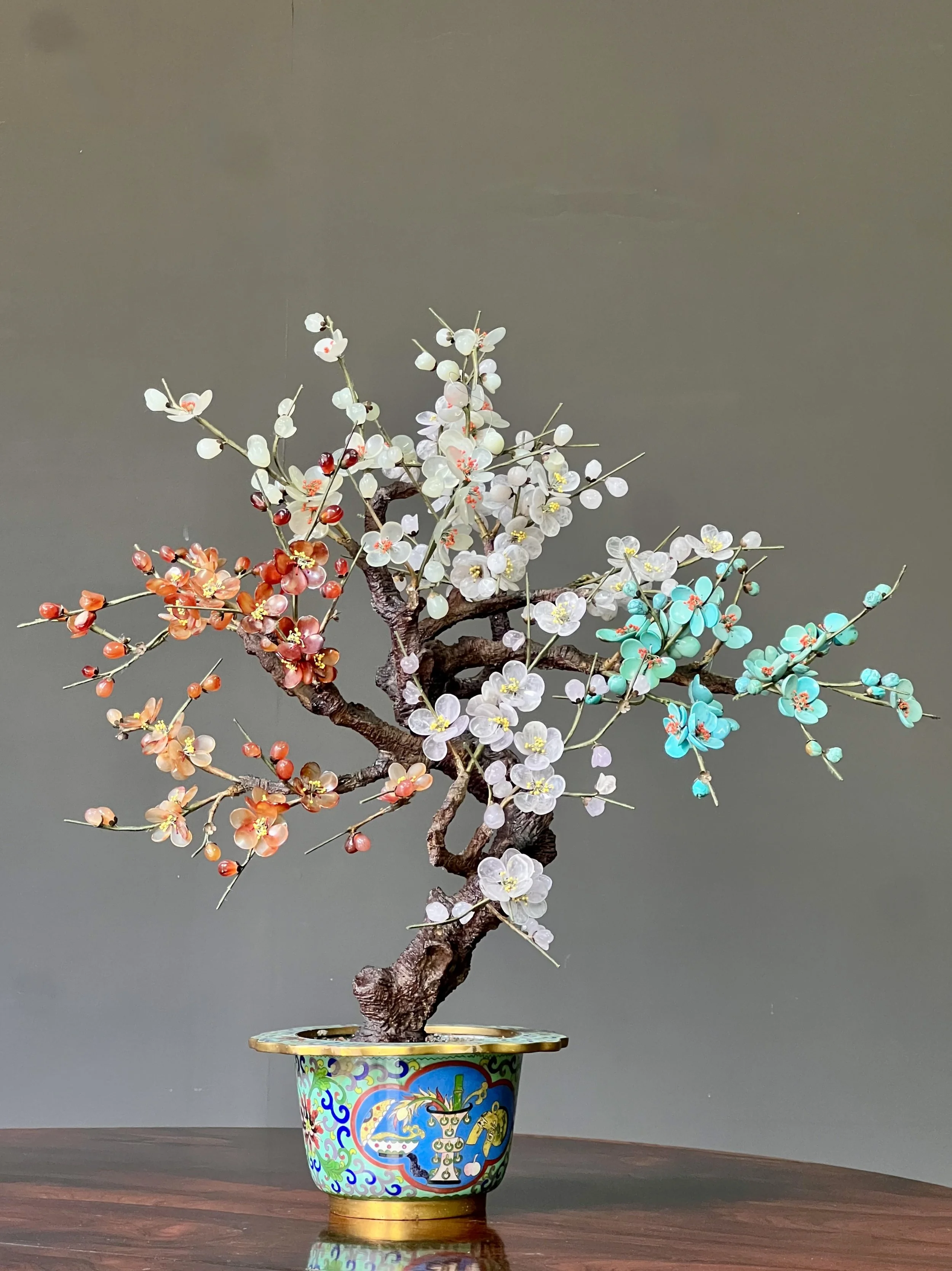 Antique Chinese Hardstone Punus Trees