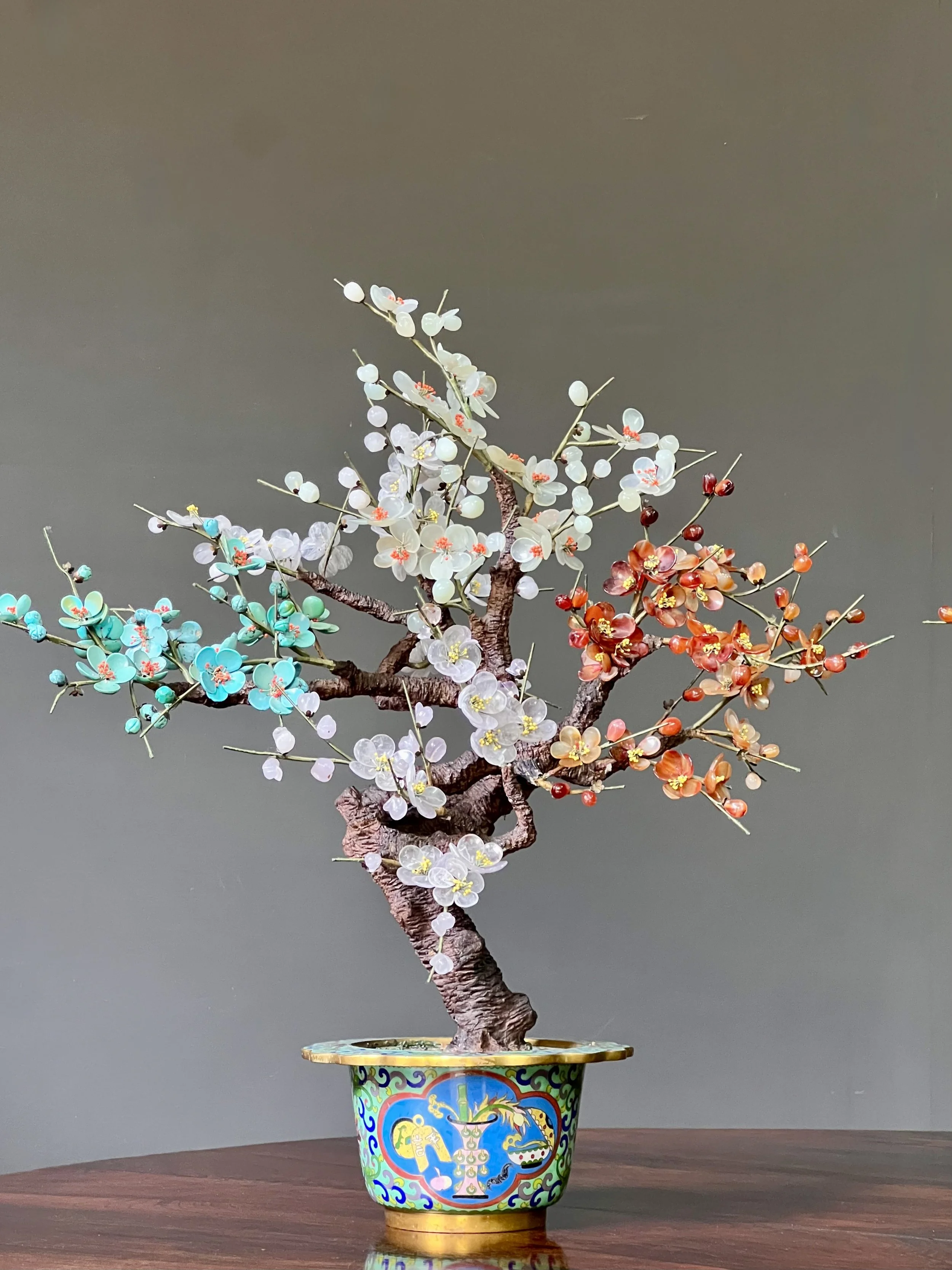 Antique Chinese Hardstone Punus Trees