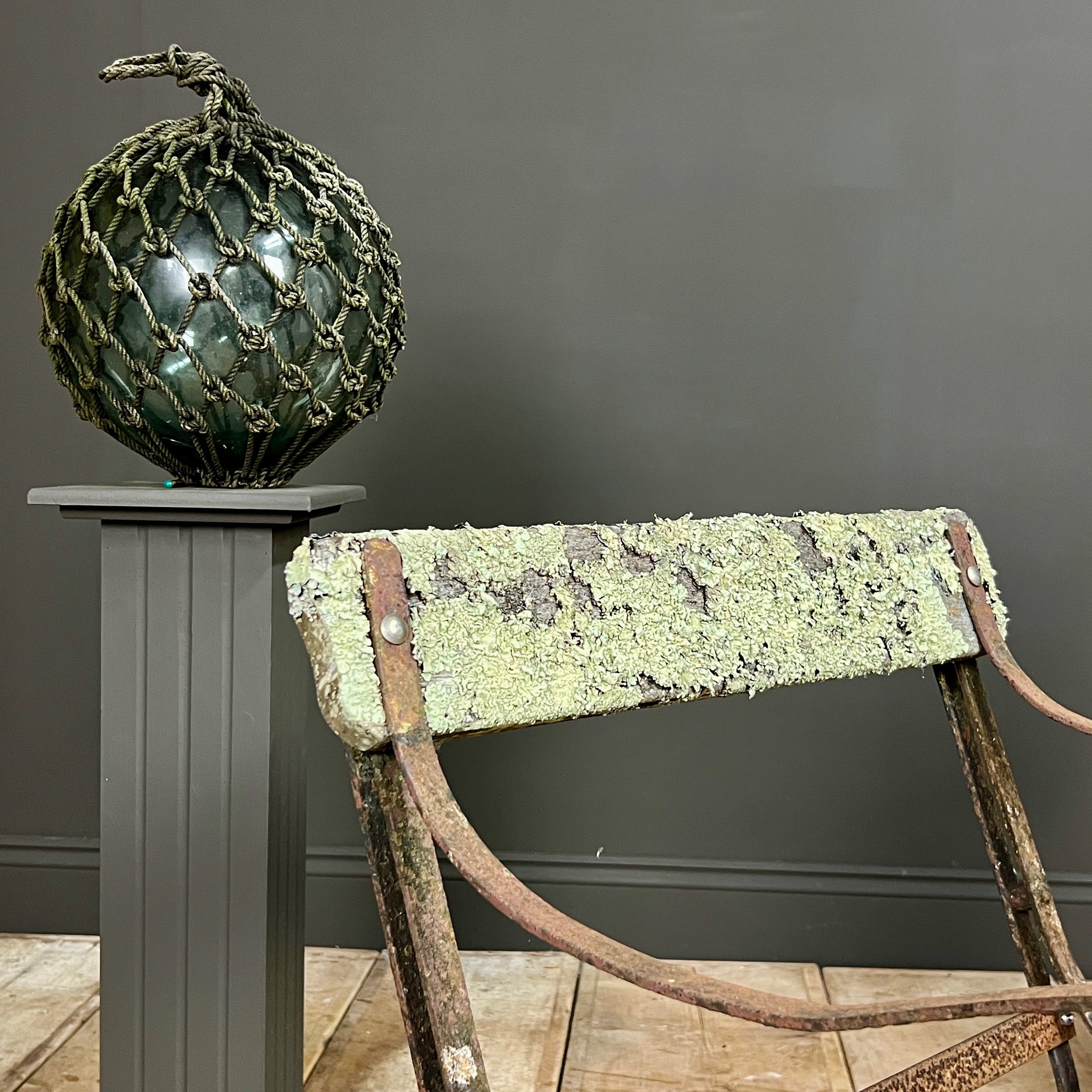 Edwardian Lichen Encrusted Garden Chair