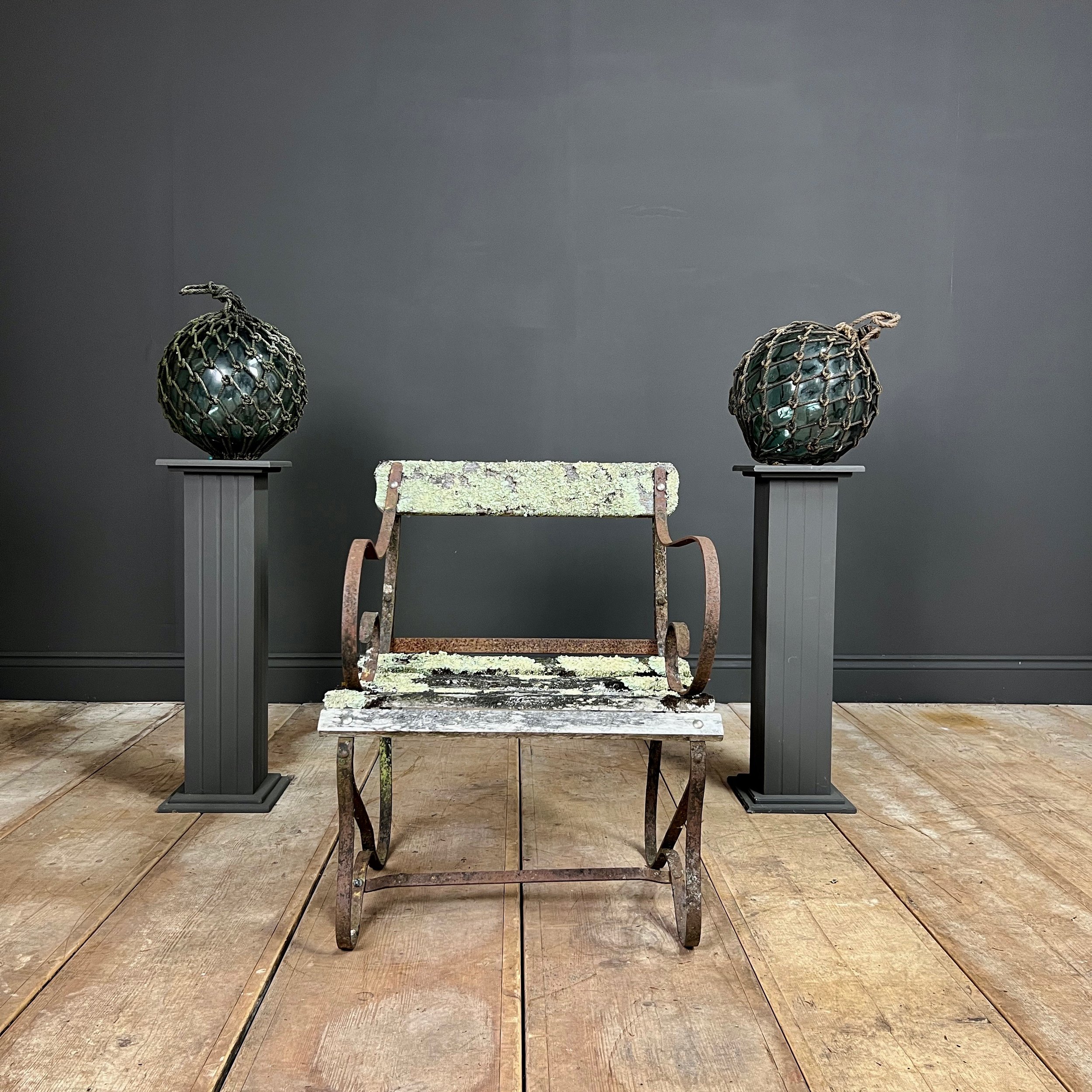 Edwardian Lichen Encrusted Garden Chair