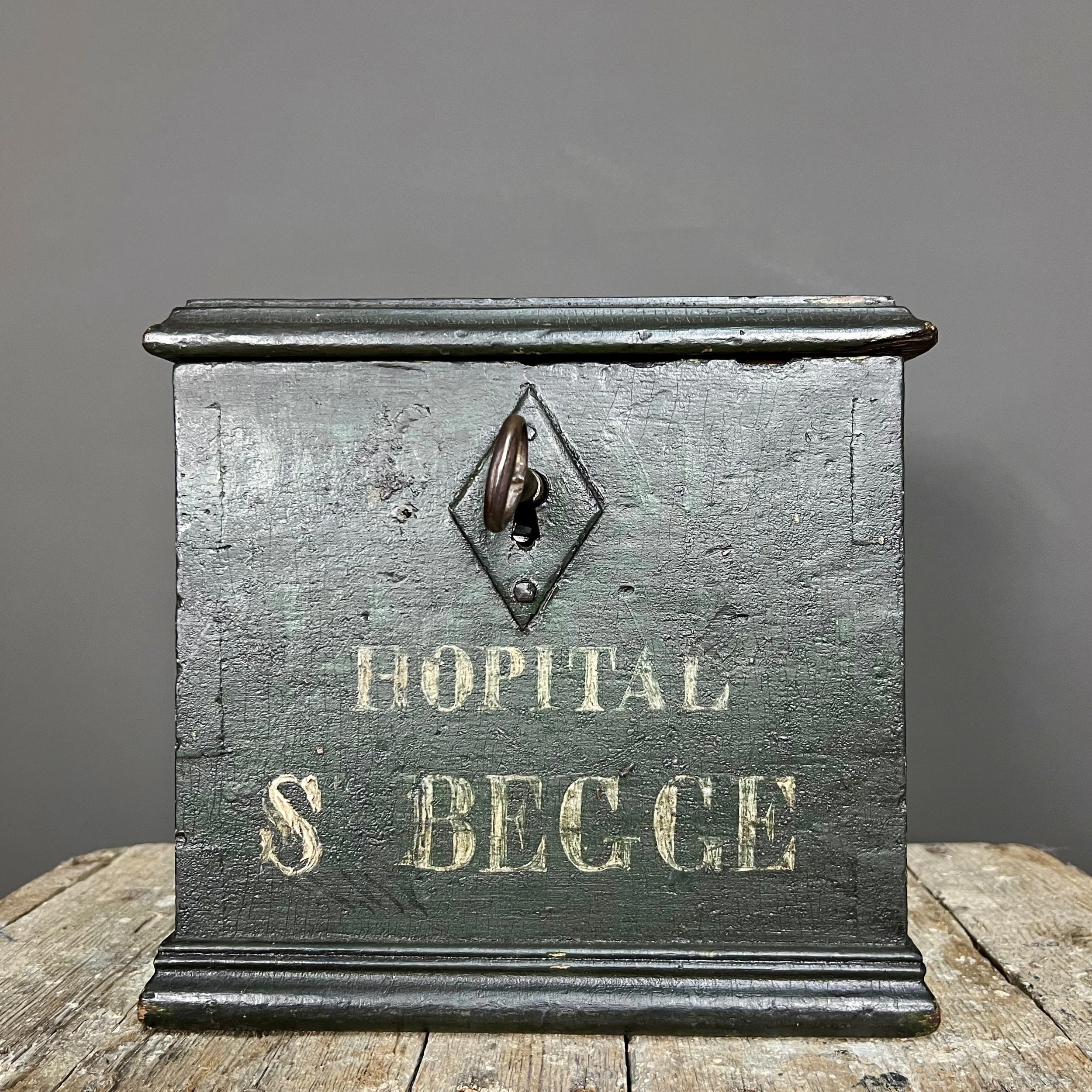 Saint Begge Hôpital Collection Box Andenne Belgian, early 19th Century