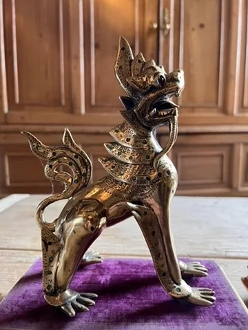 Fine pair of 19th Century Burmese Chinthes