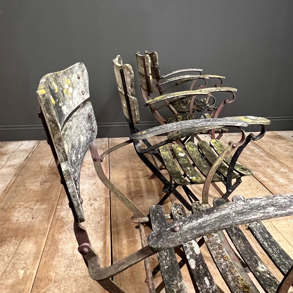 Exquisite French Antique Carver Garden Chair Set