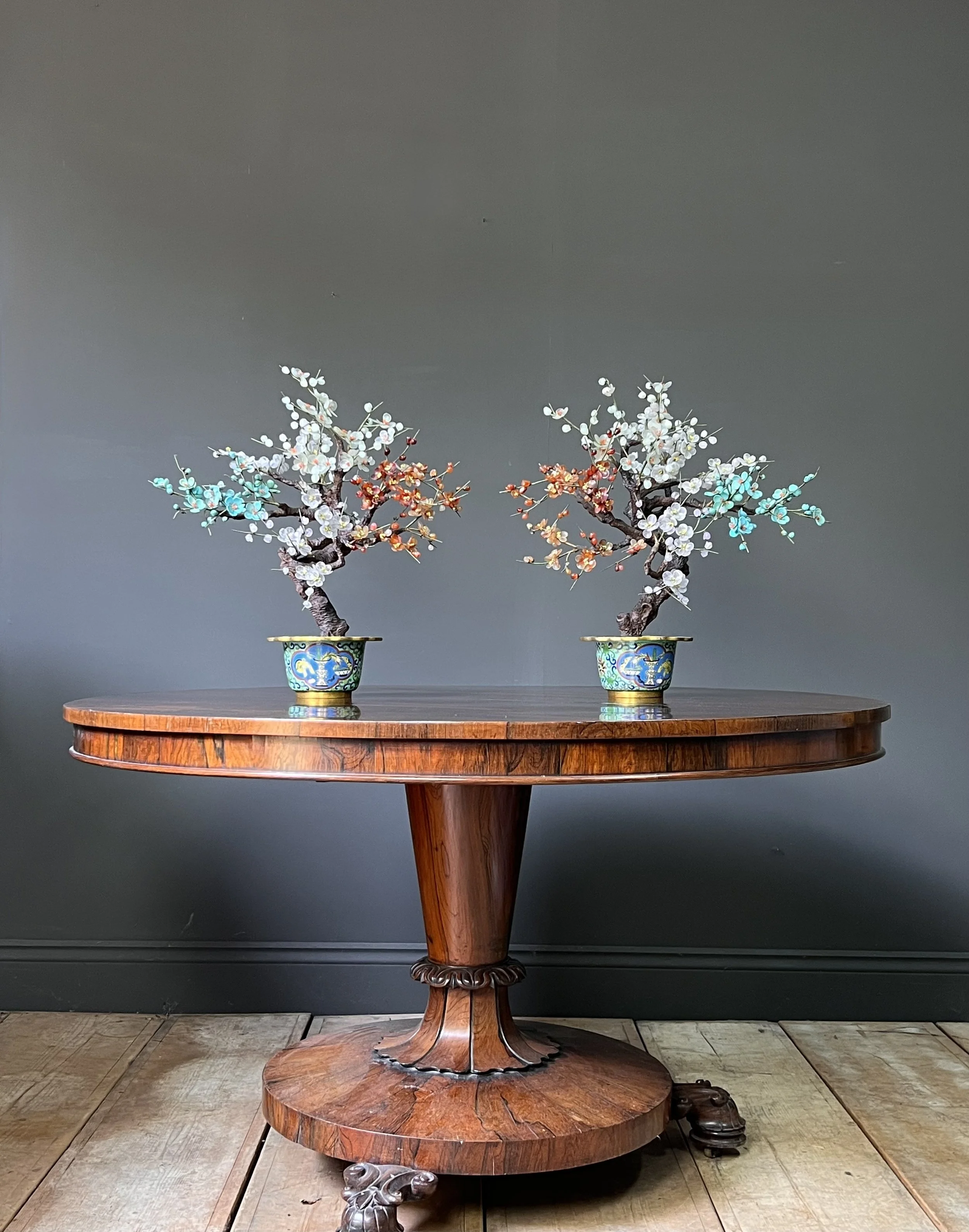 Antique Chinese Hardstone Punus Trees