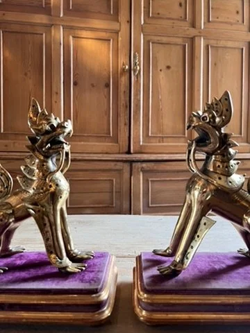 Fine pair of 19th Century Burmese Chinthes