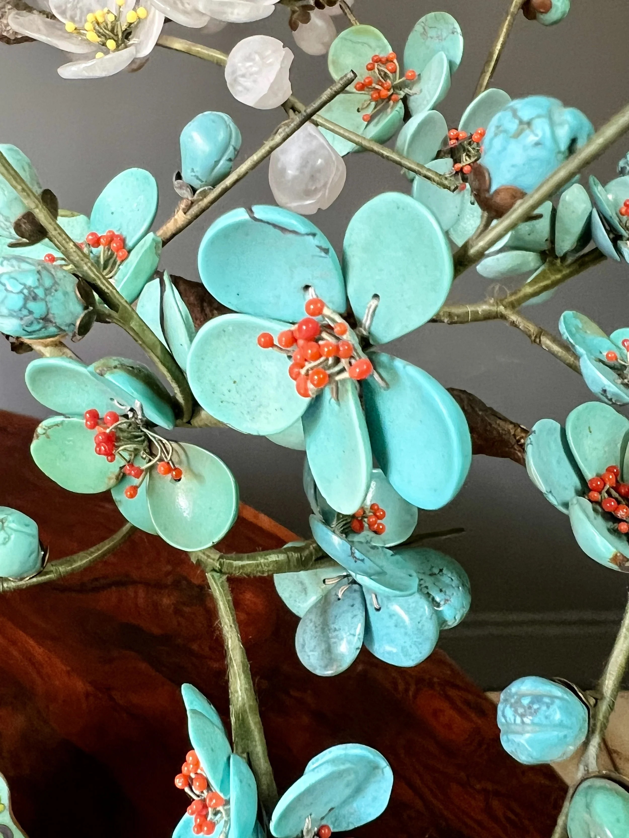 Antique Chinese Hardstone Punus Trees