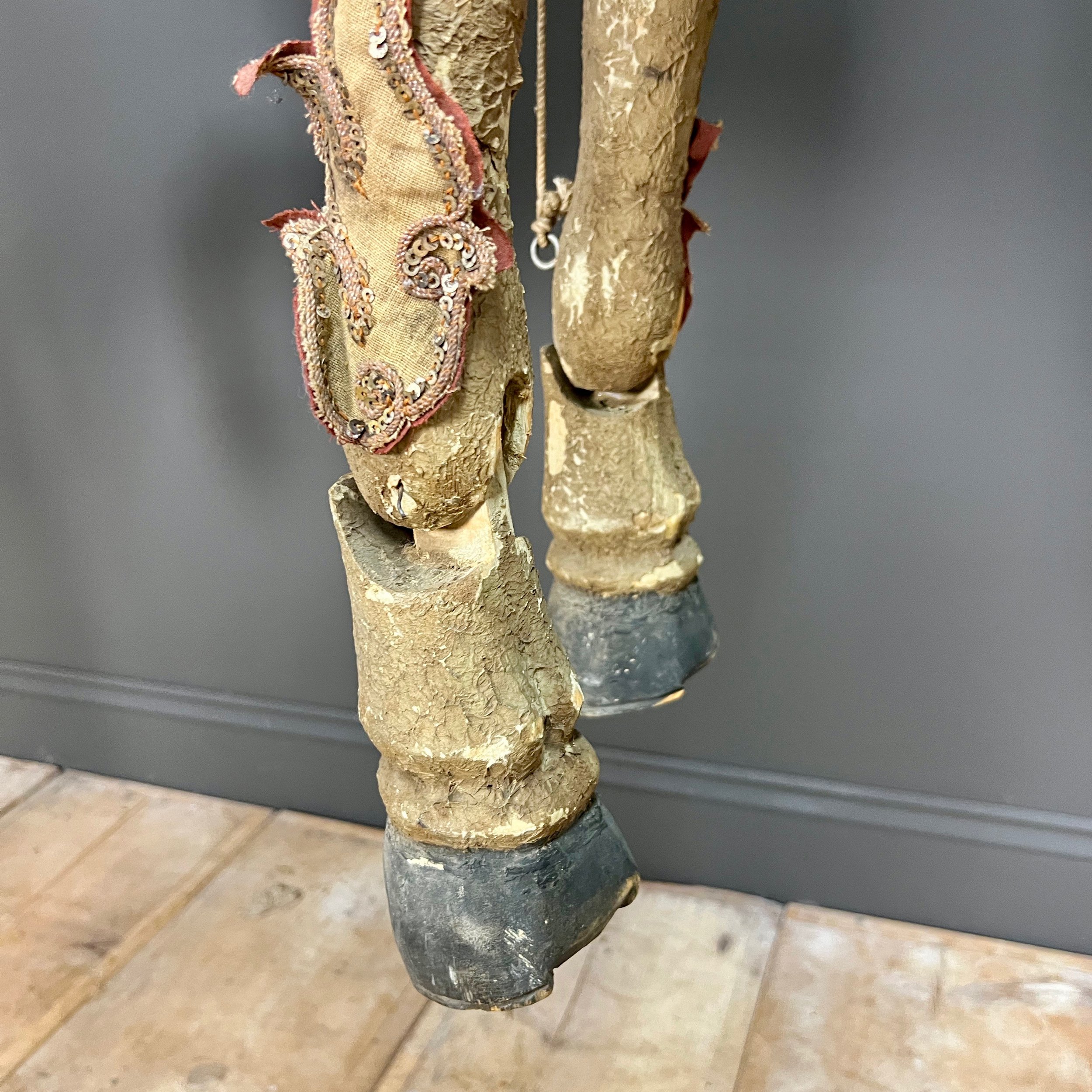 Large Antique Articulated Burmese Horse Puppet