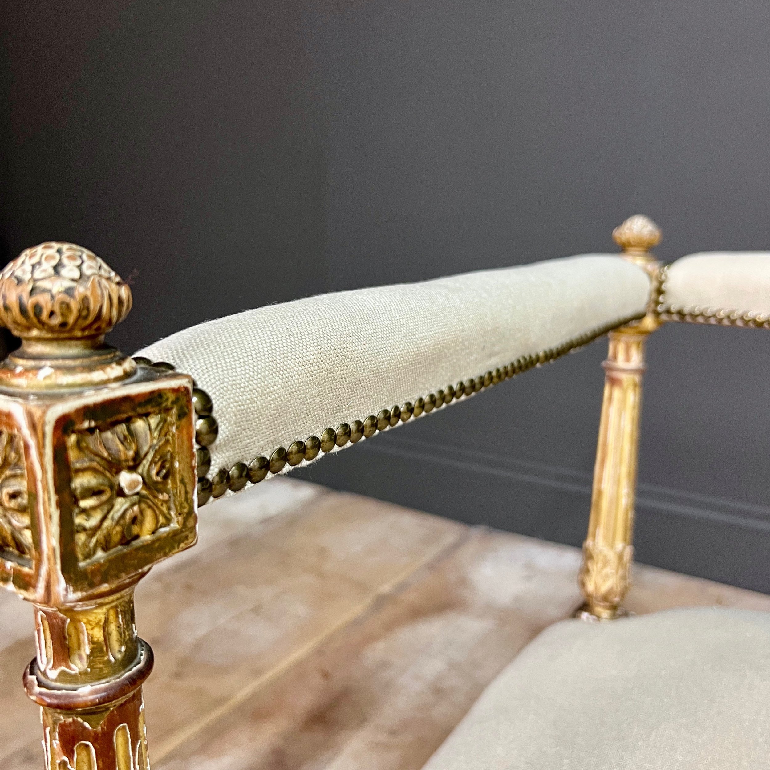 French 19th Century Piano Chair or Window Seat