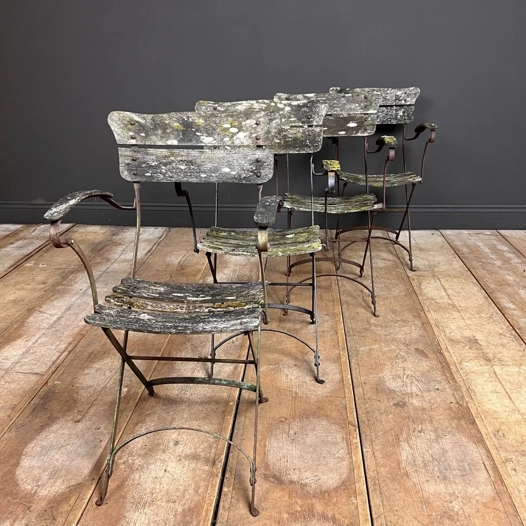 Exquisite French Antique Carver Garden Chair Set