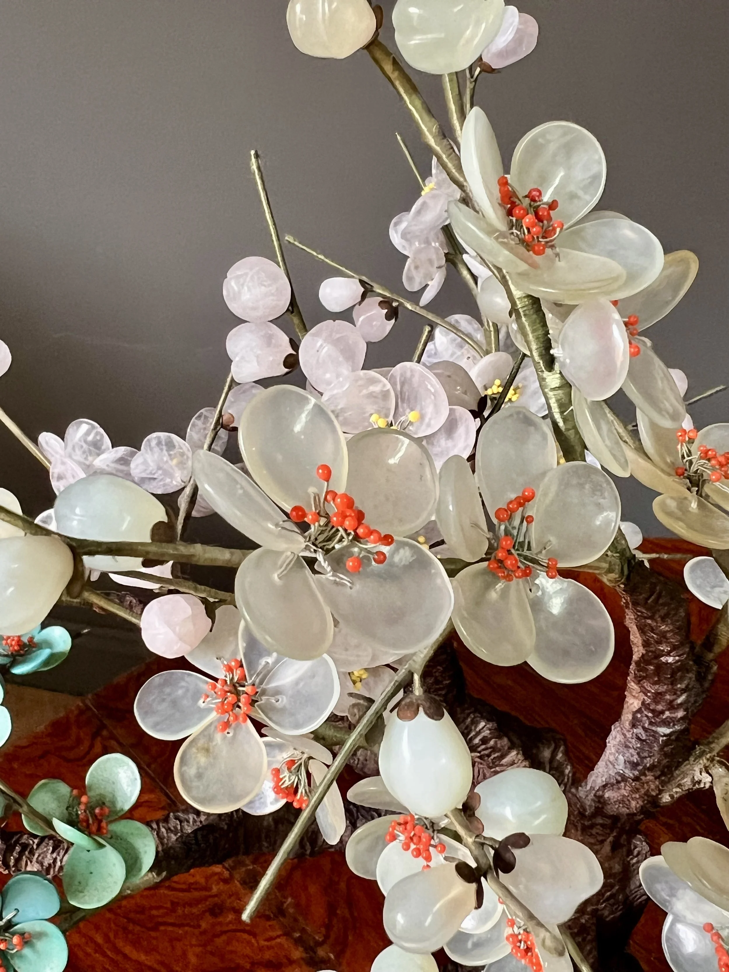 Antique Chinese Hardstone Punus Trees