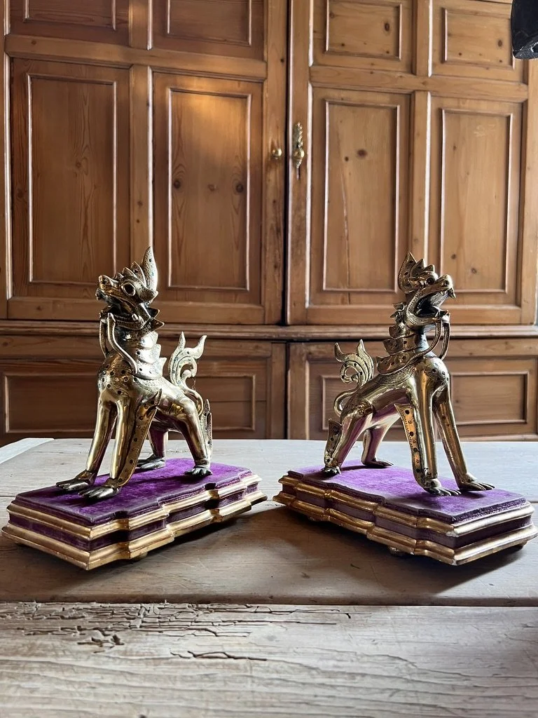 Fine pair of 19th Century Burmese Chinthes