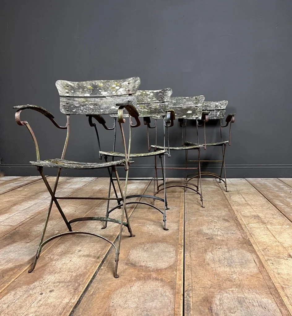 Exquisite French Antique Carver Garden Chair Set