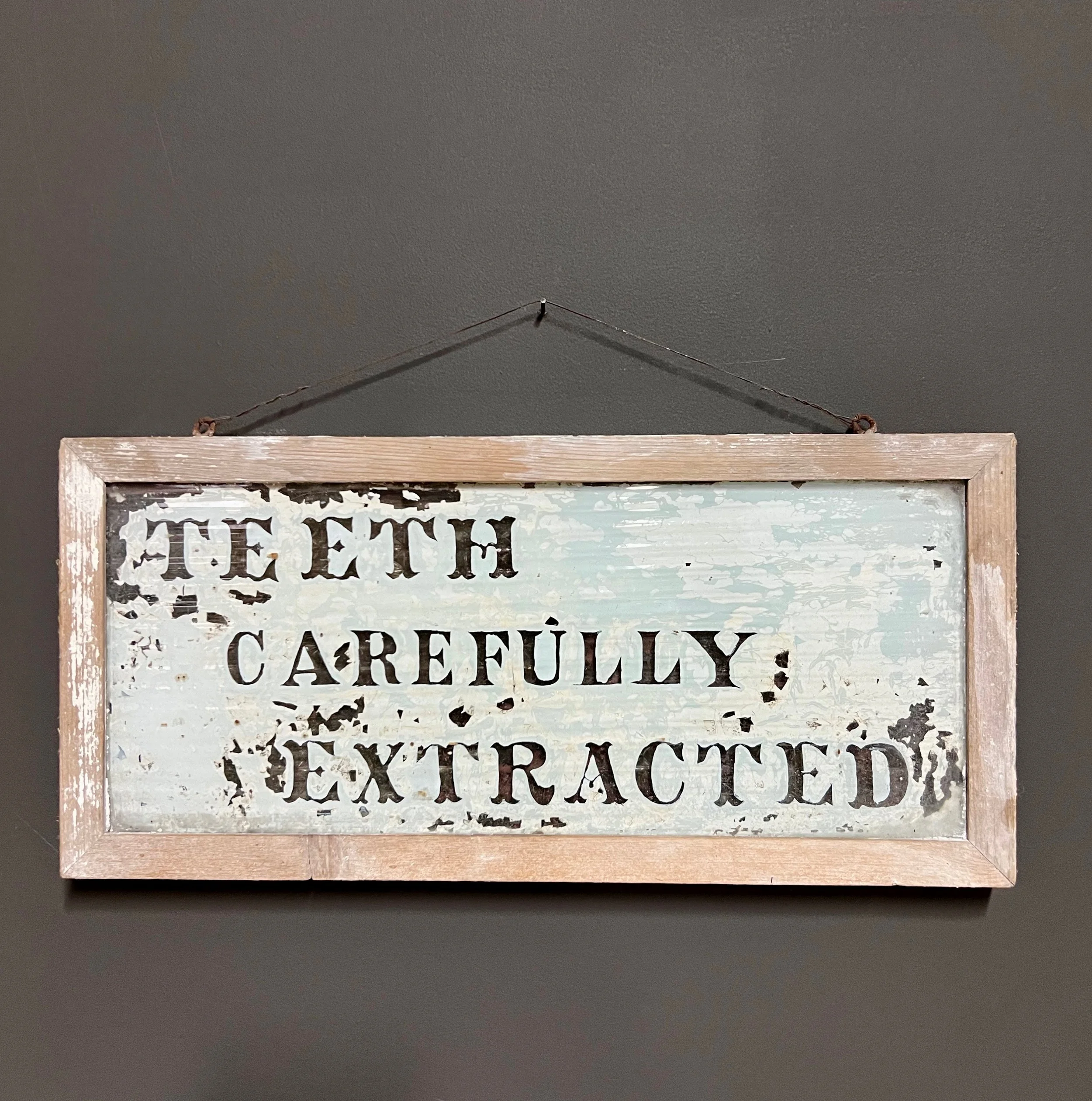19th Century sign teeth extracted carefully
