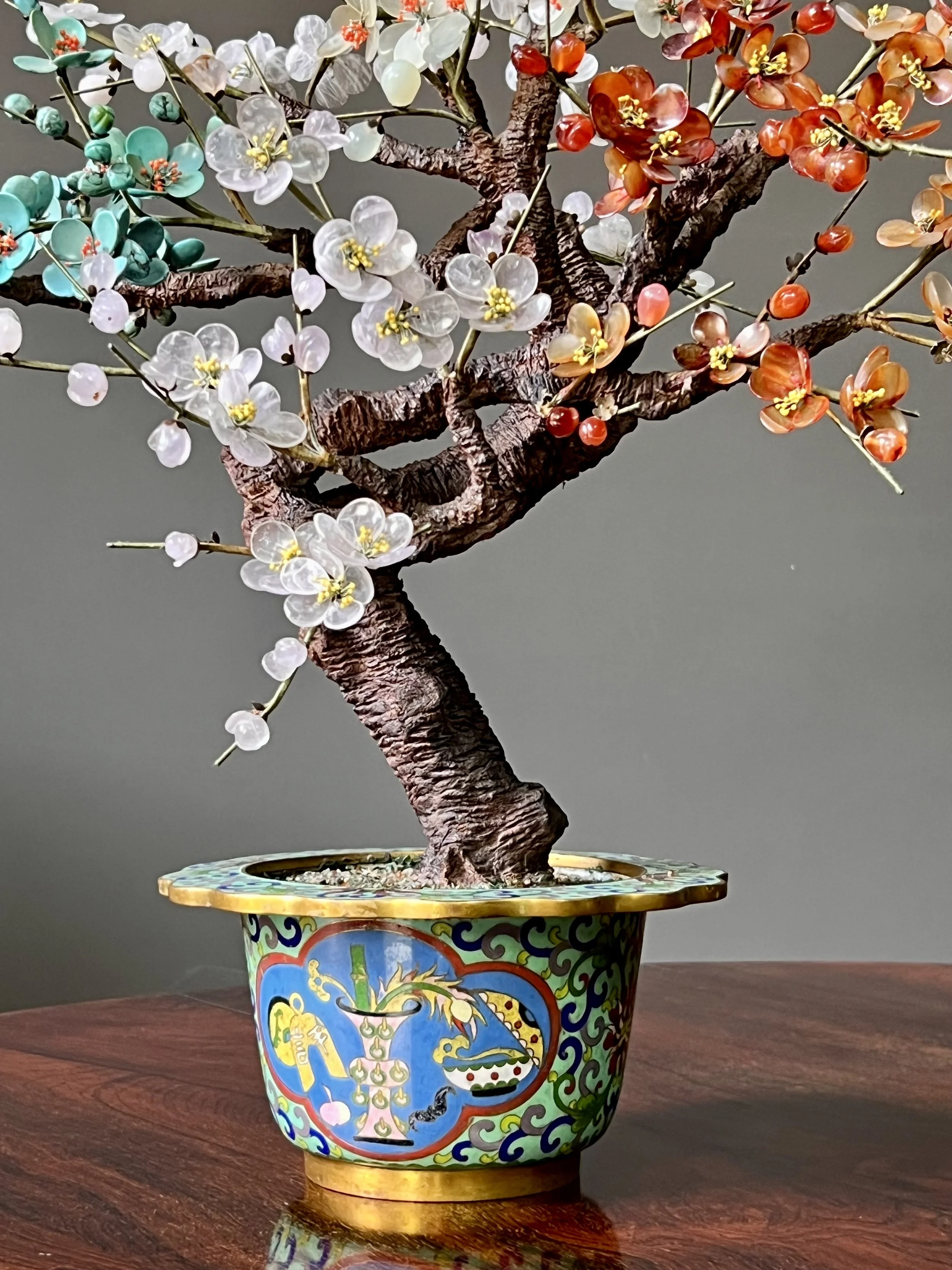 Antique Chinese Hardstone Punus Trees