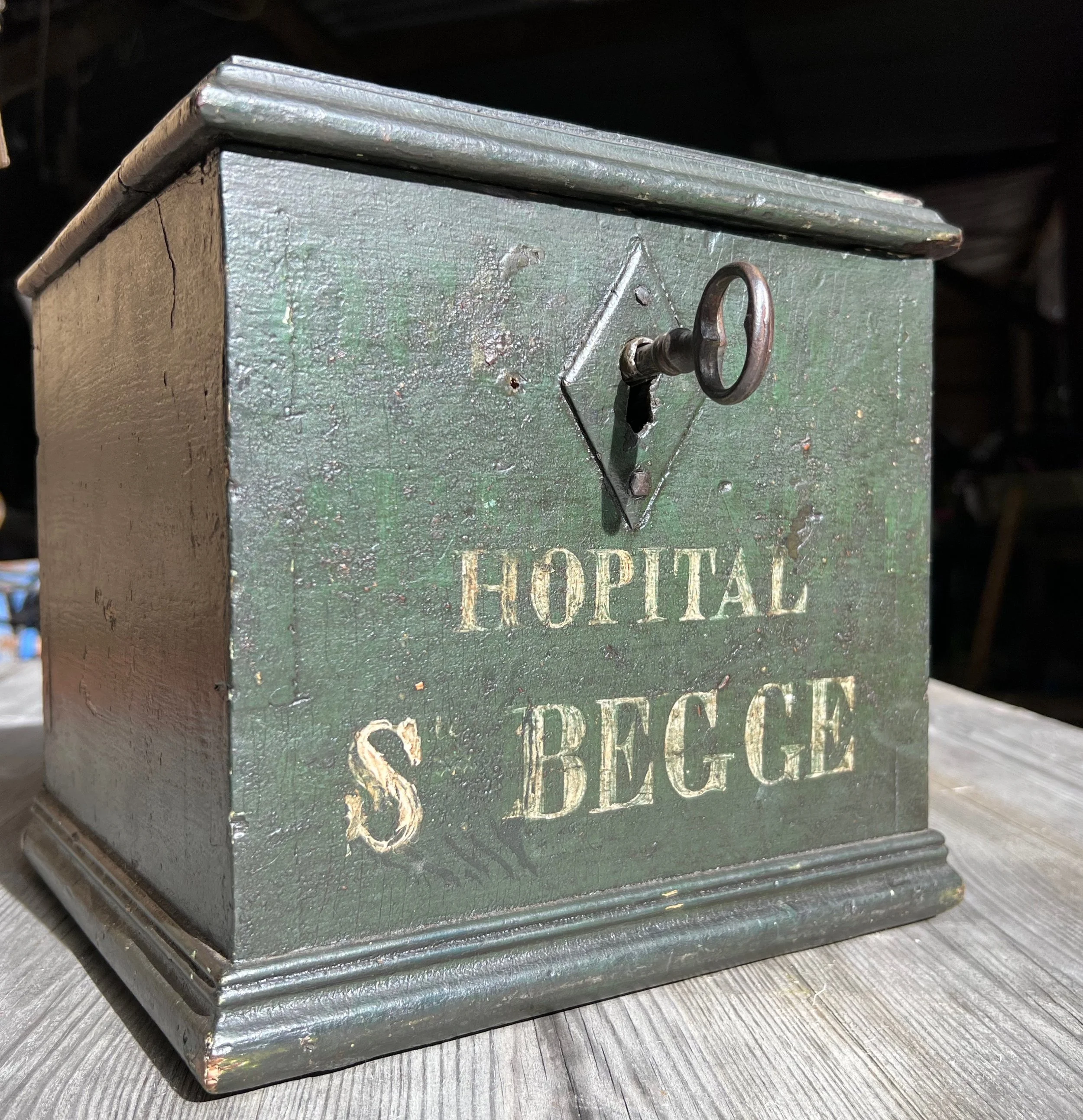 Saint Begge Hôpital Collection Box Andenne Belgian, early 19th Century.