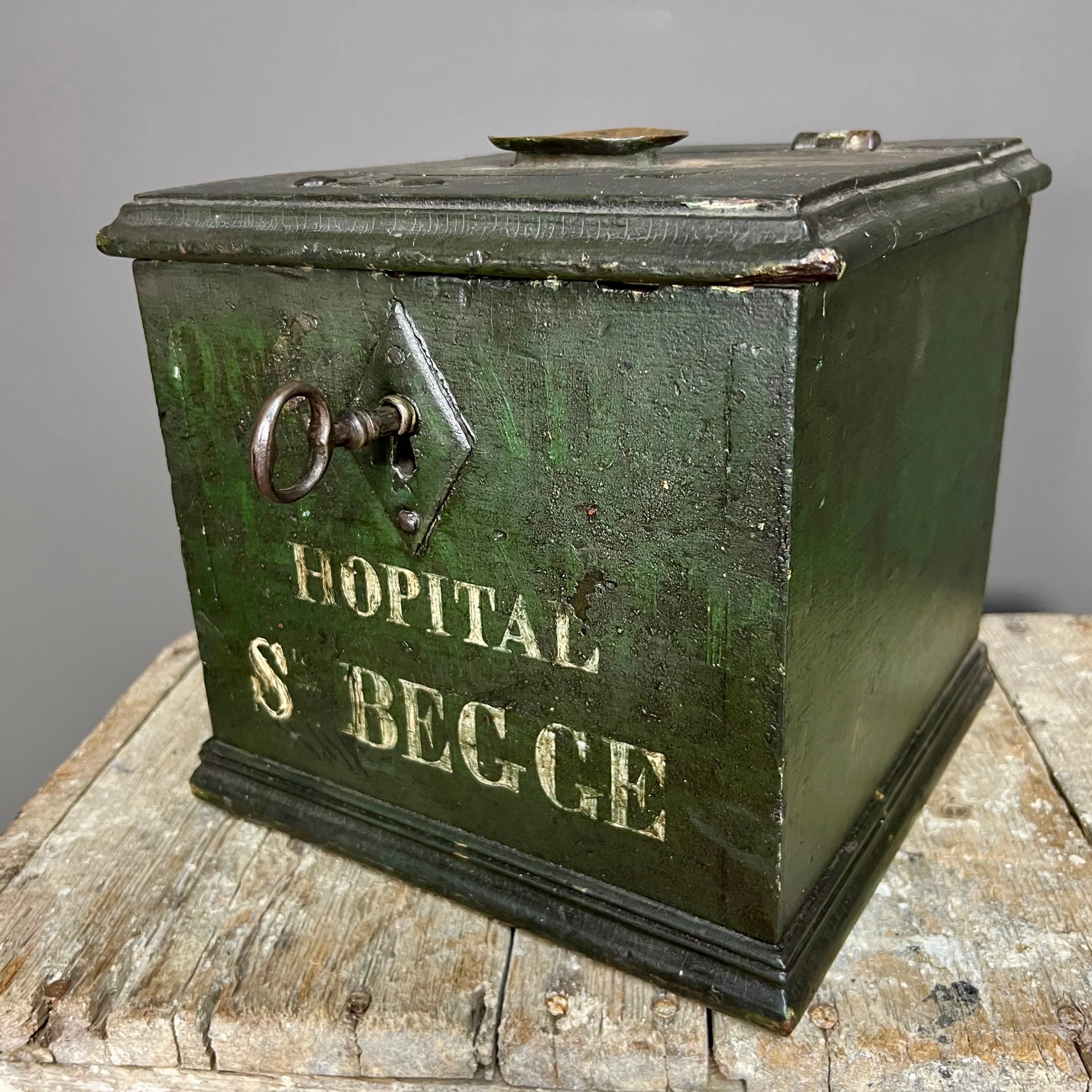 Saint Begge Hôpital Collection Box Andenne Belgian, early 19th Century