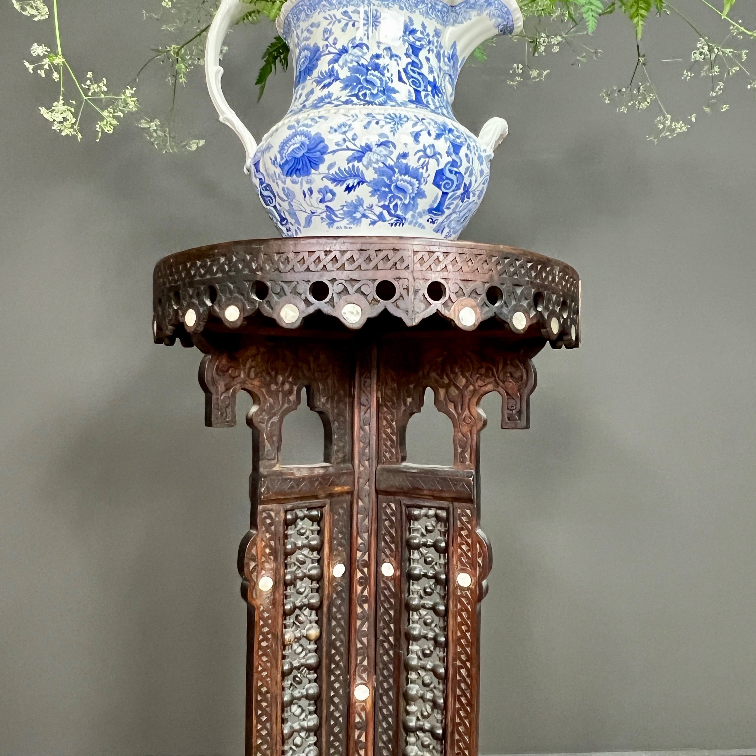 Impressive turn the century Syrian jardiniere stand