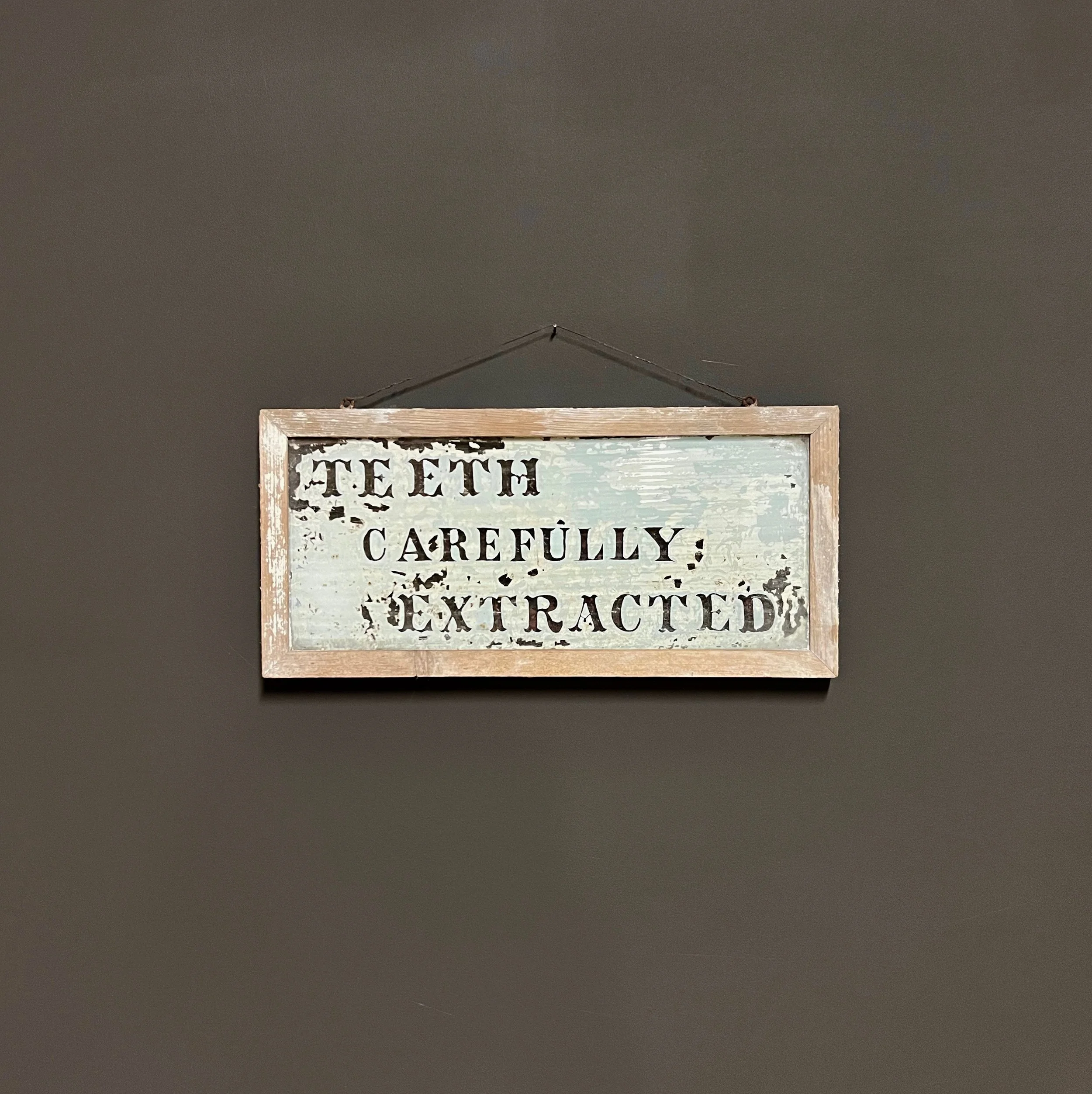 19th Century sign teeth extracted carefully