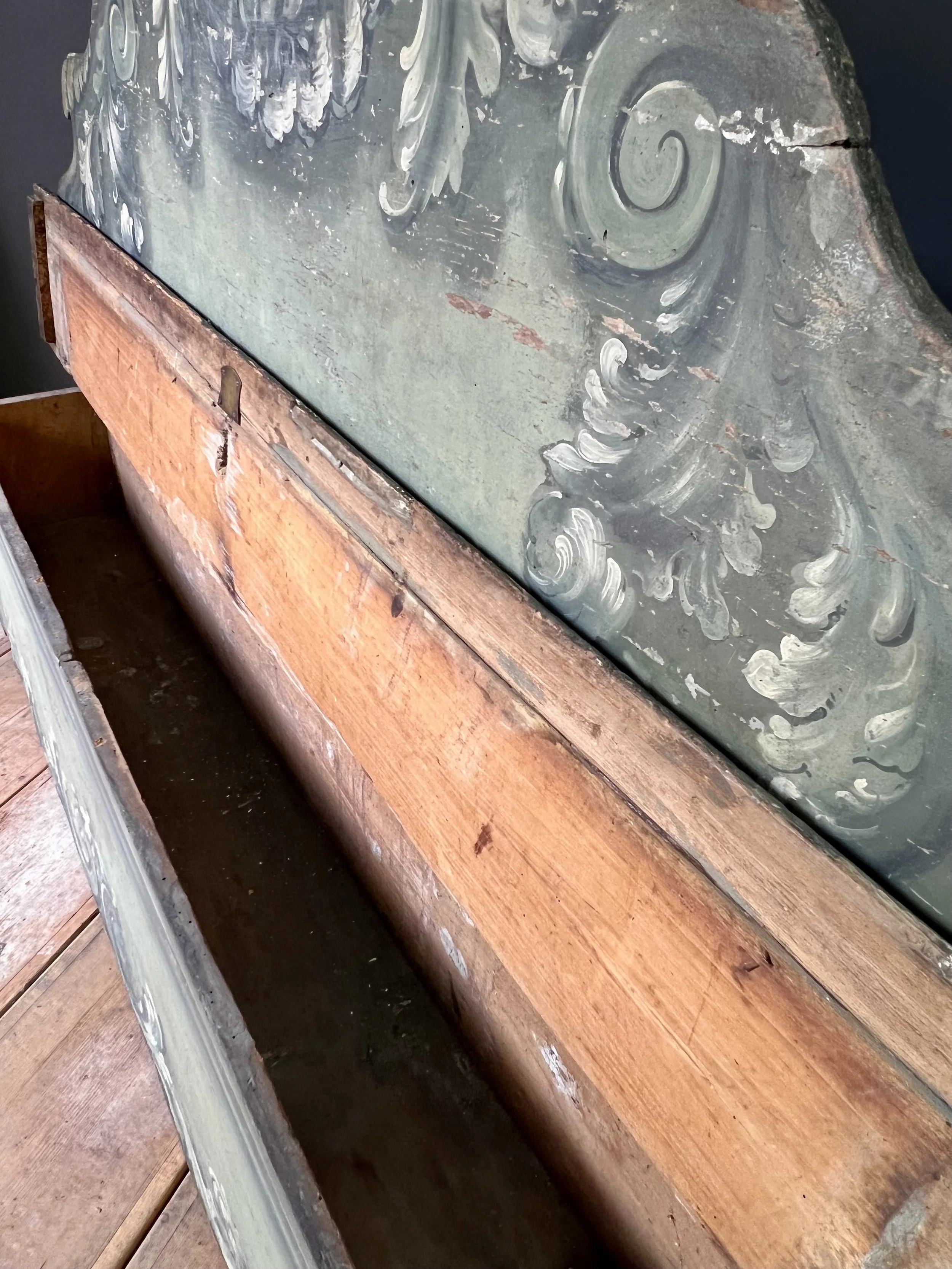 Rare 18th Century Italian Cassapanca Bench