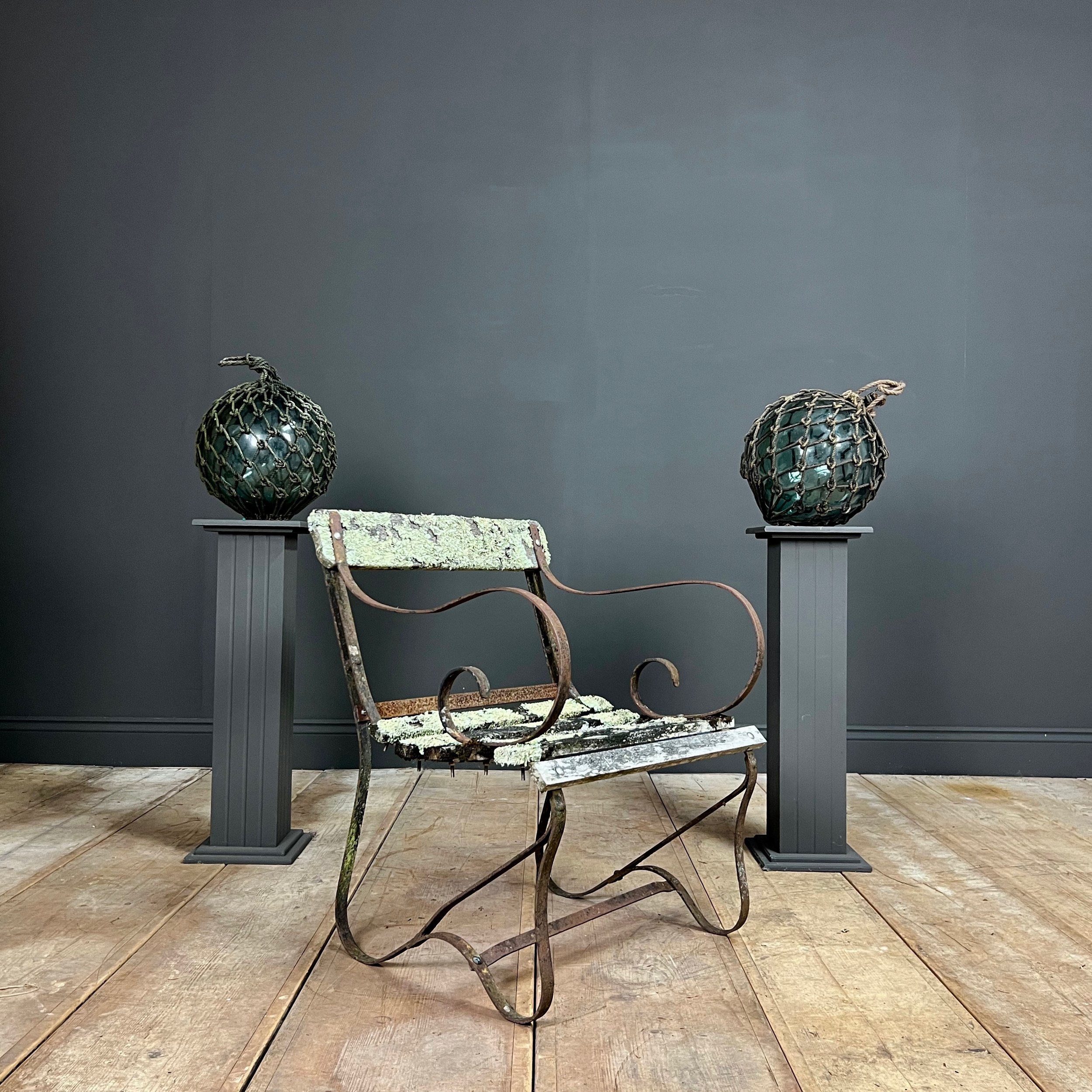 Edwardian Lichen Encrusted Garden Chair