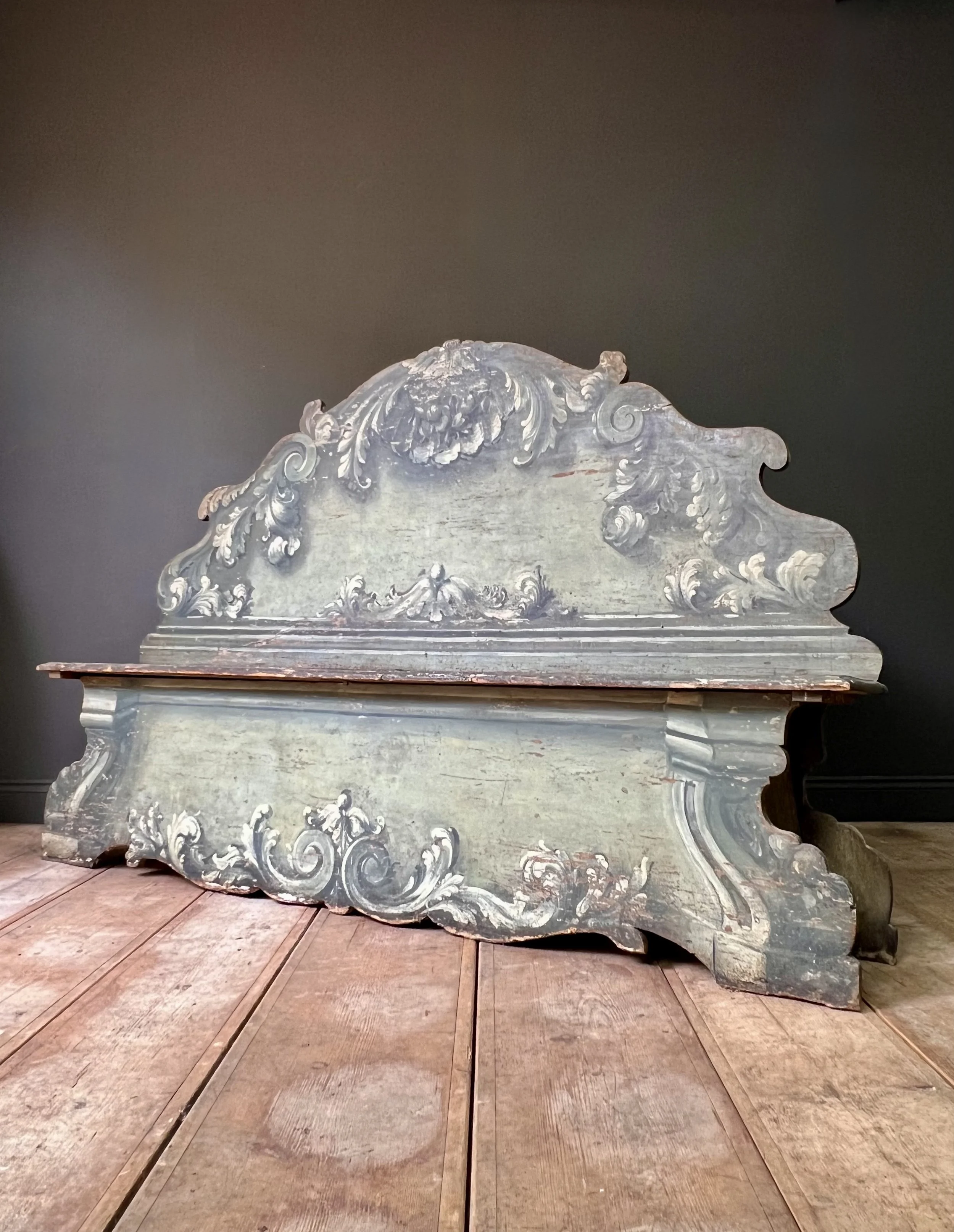 Rare 18th Century Italian Cassapanca Bench