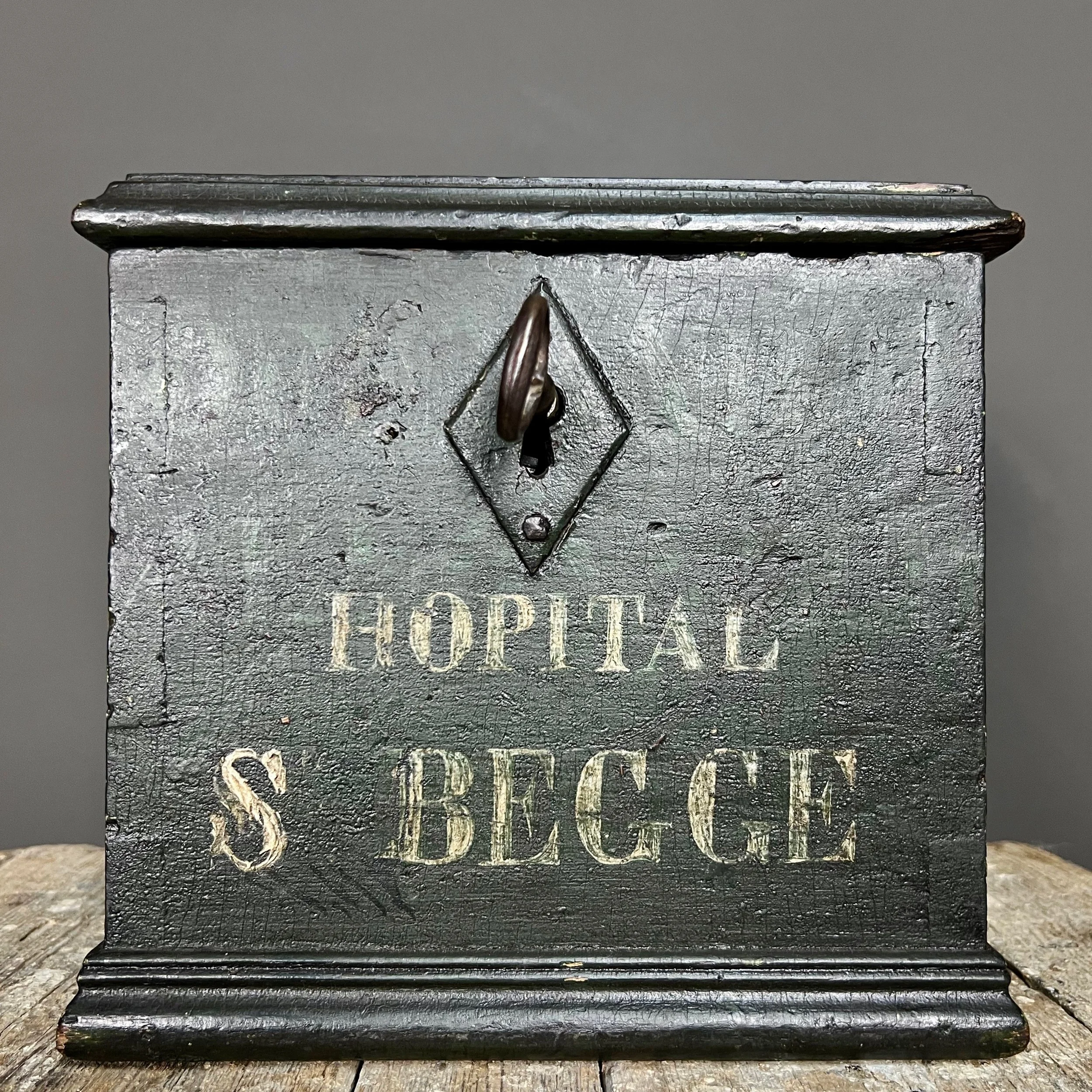 Saint Begge Hôpital Collection Box Andenne Belgian, early 19th Century