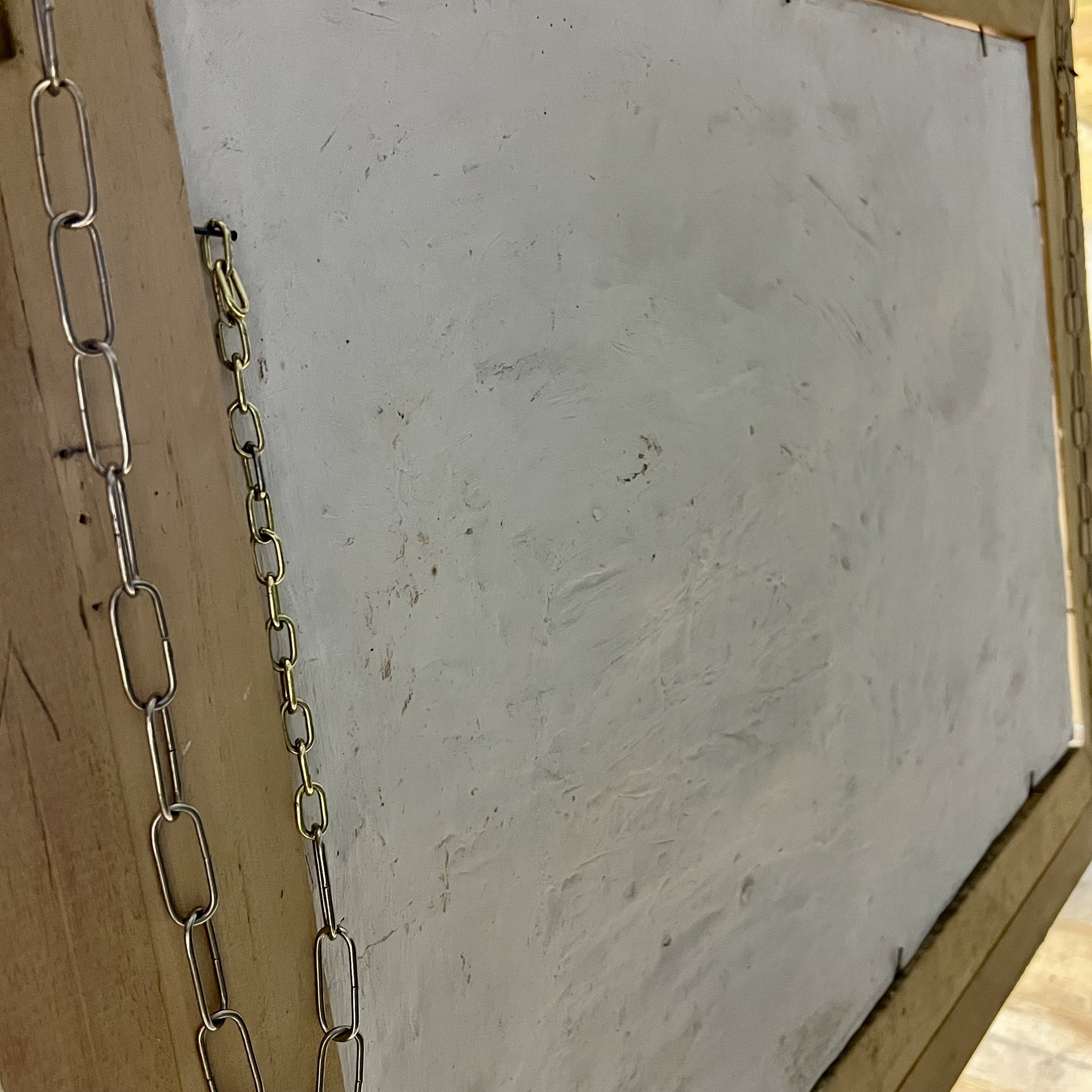 Kim James original framed plaster panel of Adam and Eve