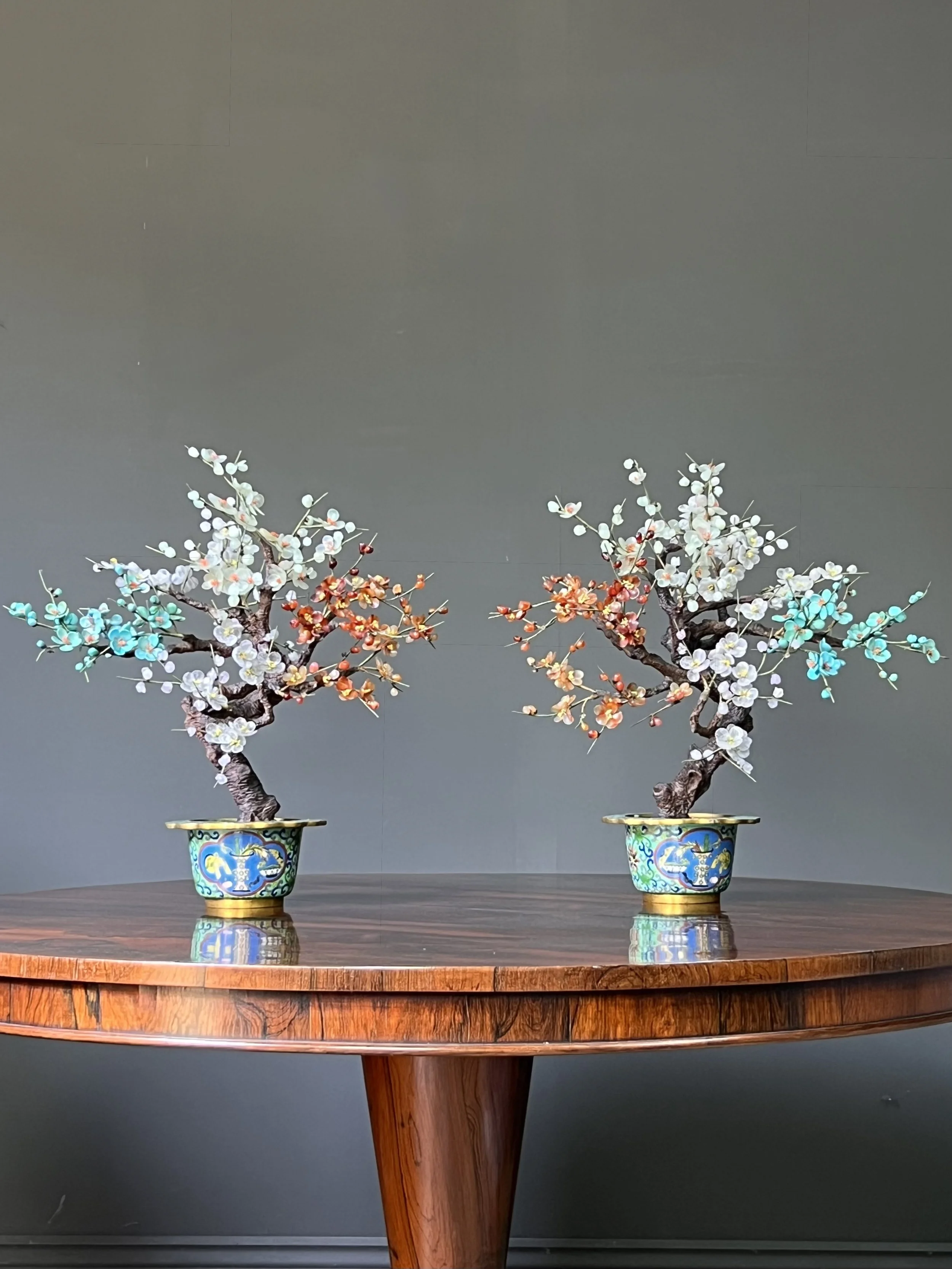 Antique Chinese Hardstone Punus Trees