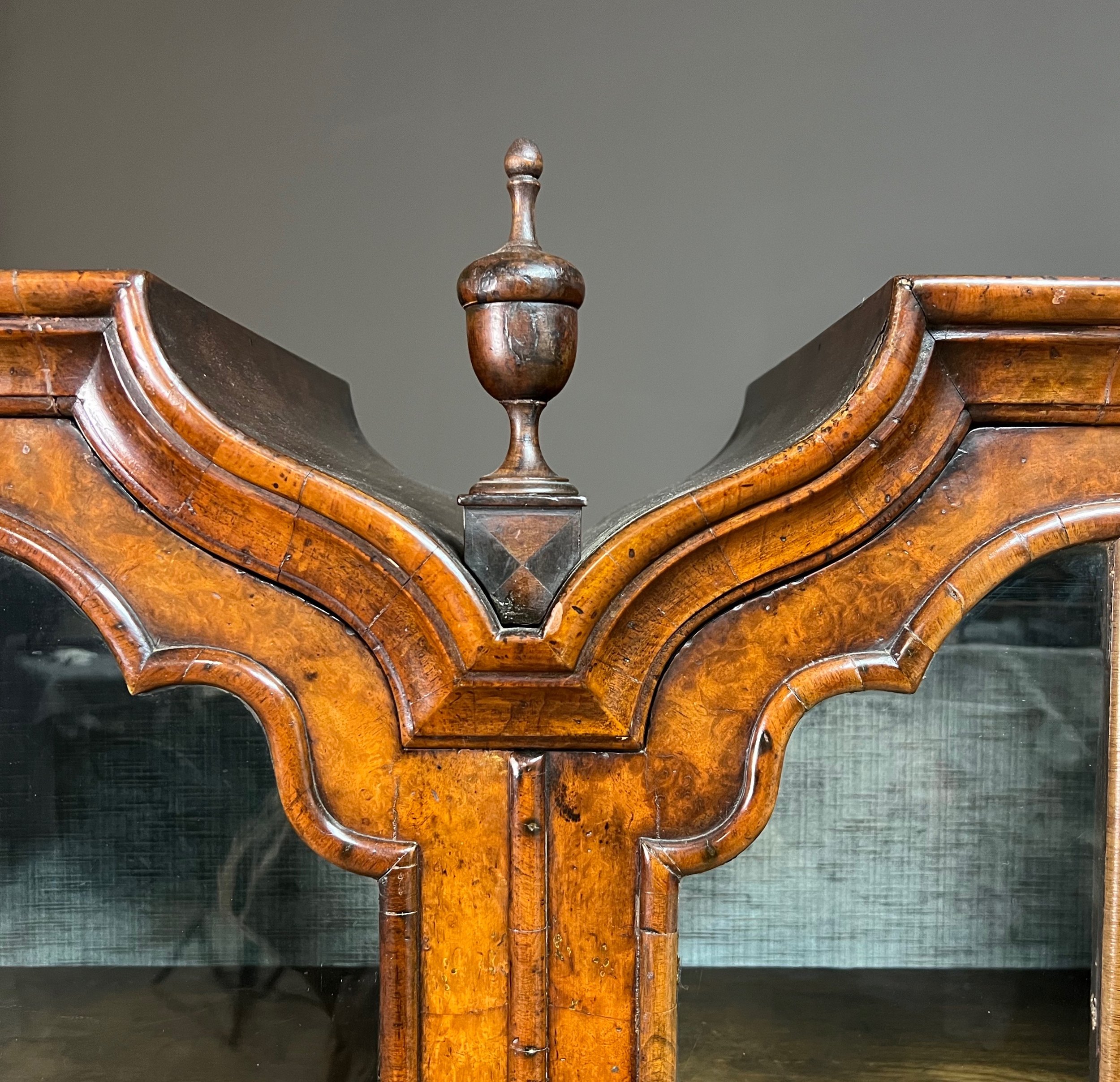 Queen Anne Walnut Cabinet on Stand