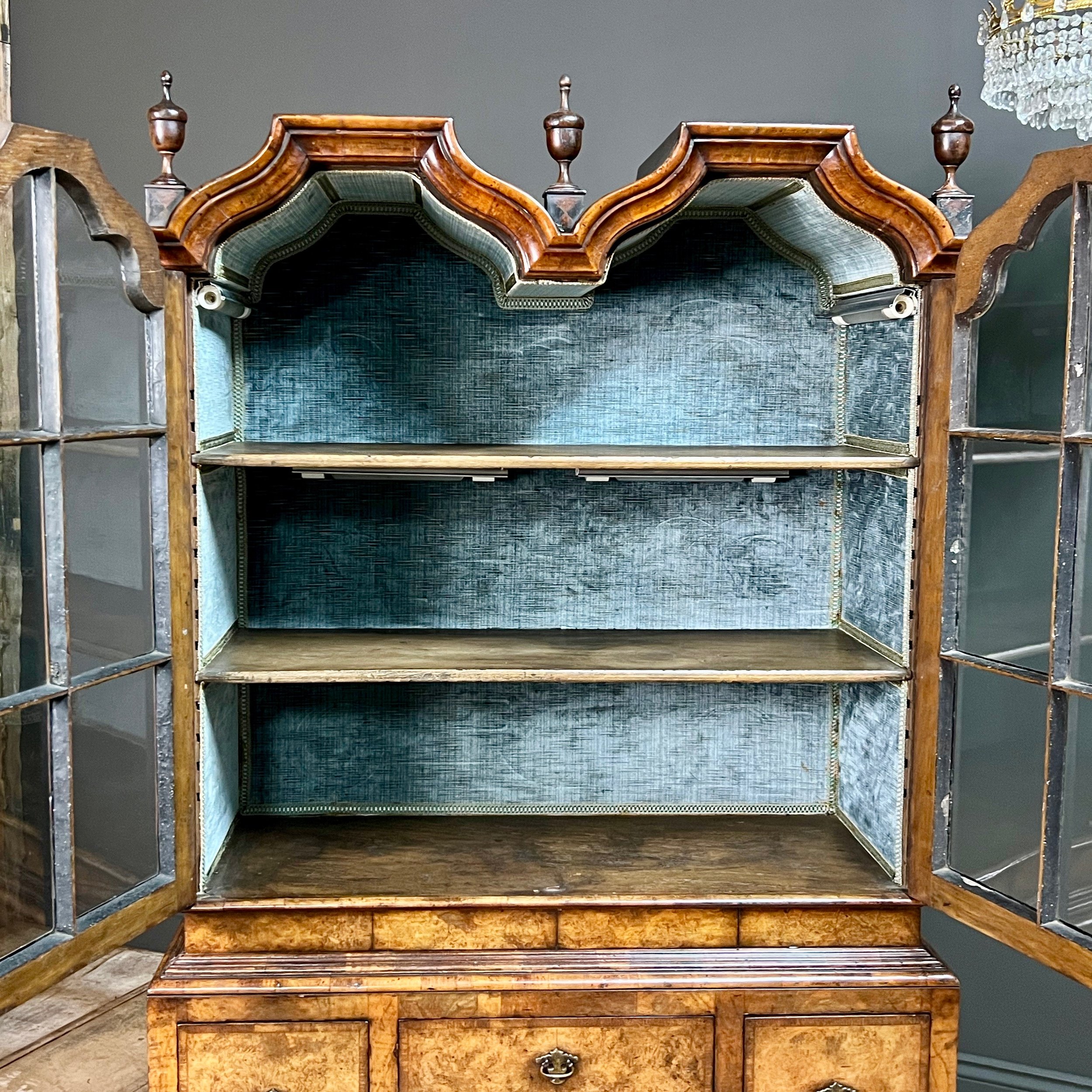 Fine Queen Anne Revival Cabinet On Stand by Gill and Reigate London