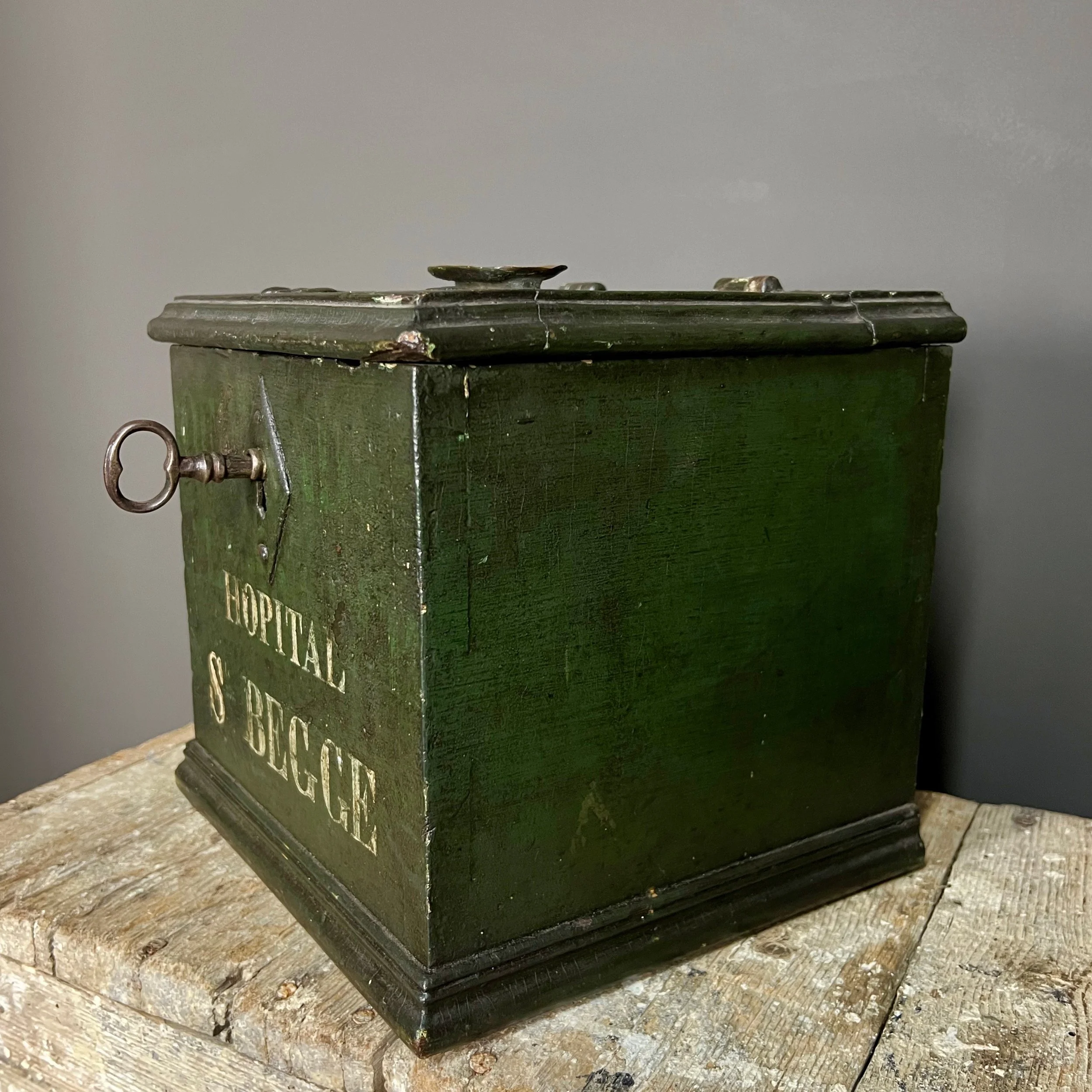 Saint Begge Hôpital Collection Box Andenne Belgian, early 19th Century