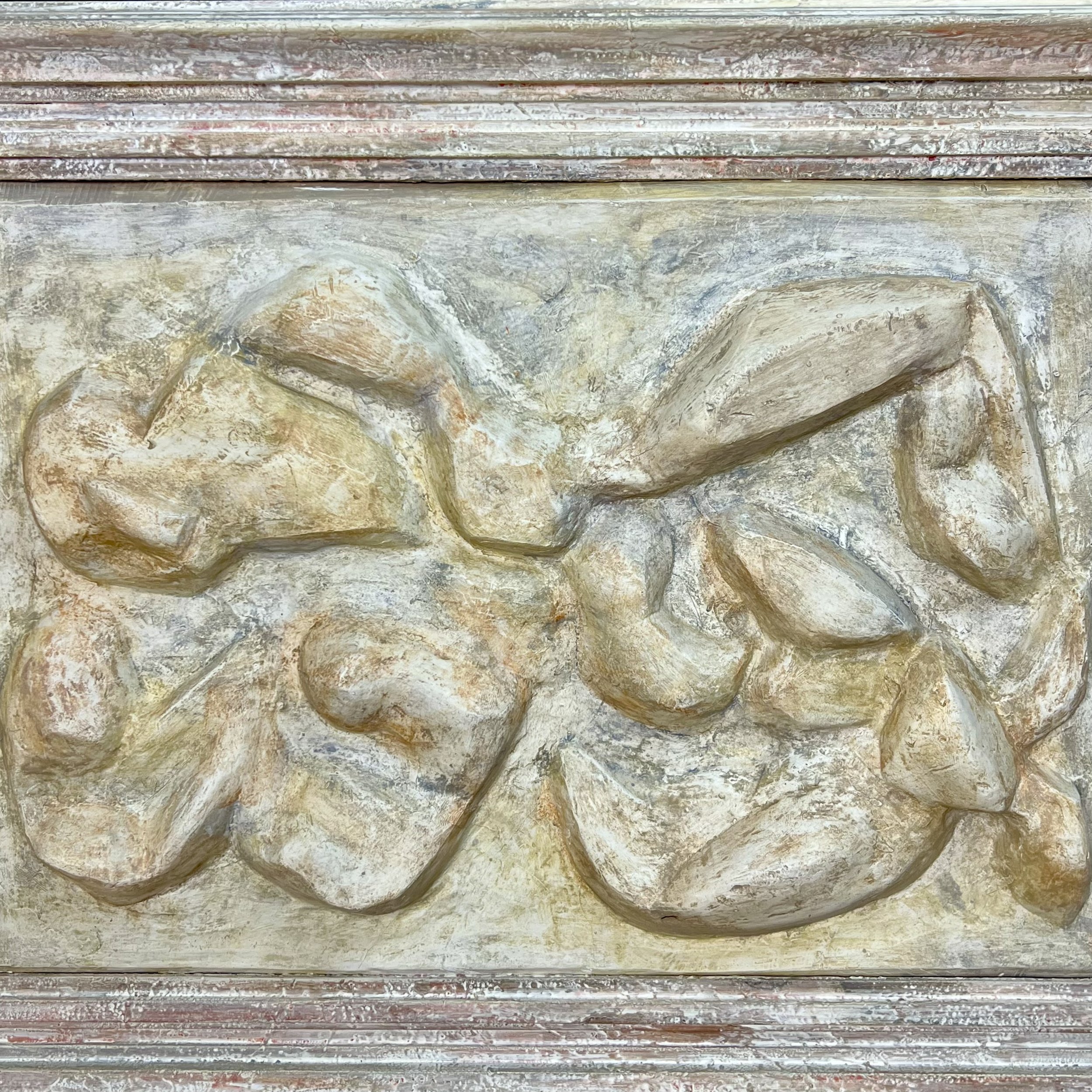 Kim James original framed plaster panel of Adam and Eve