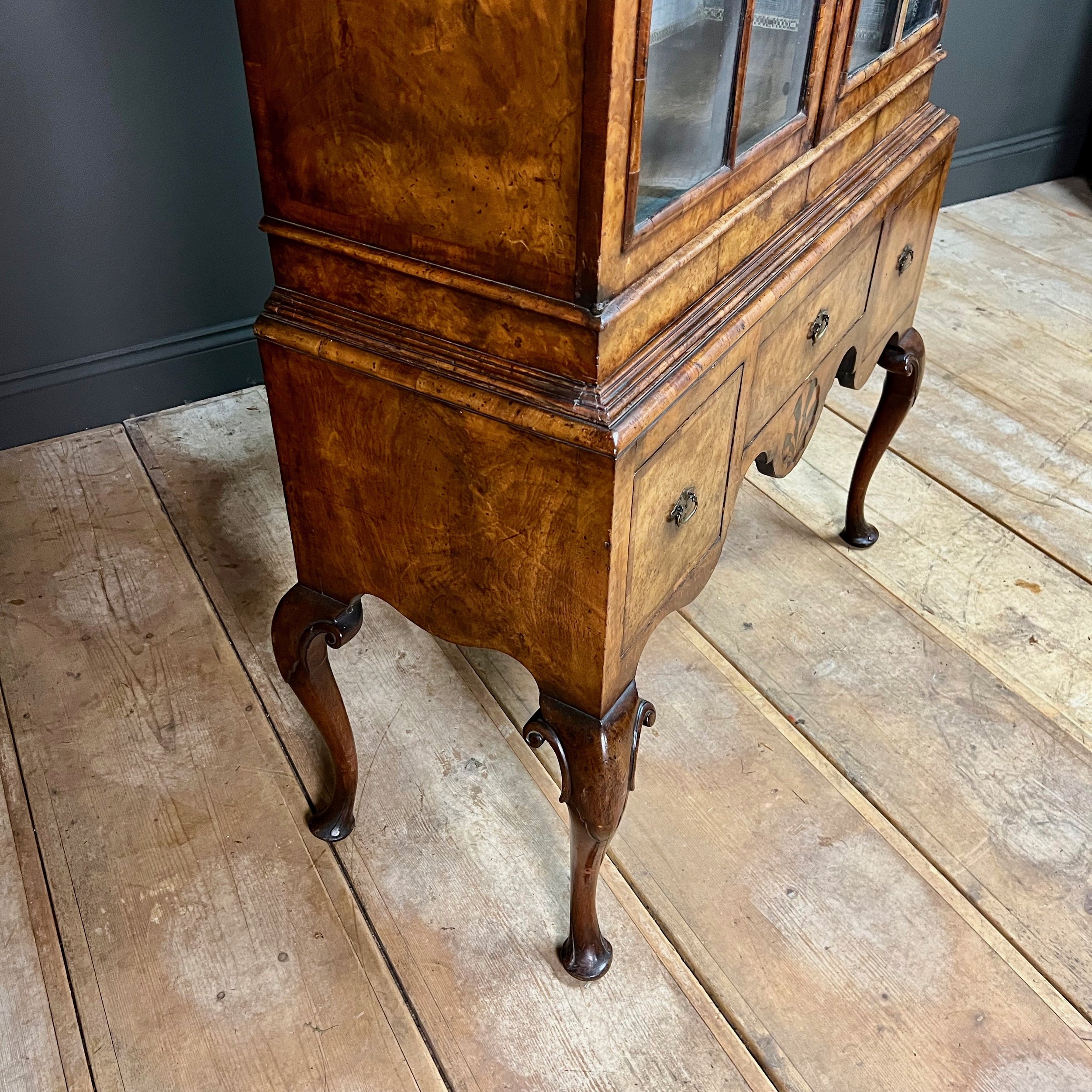 Fine Queen Anne Revival Cabinet On Stand by Gill and Reigate London