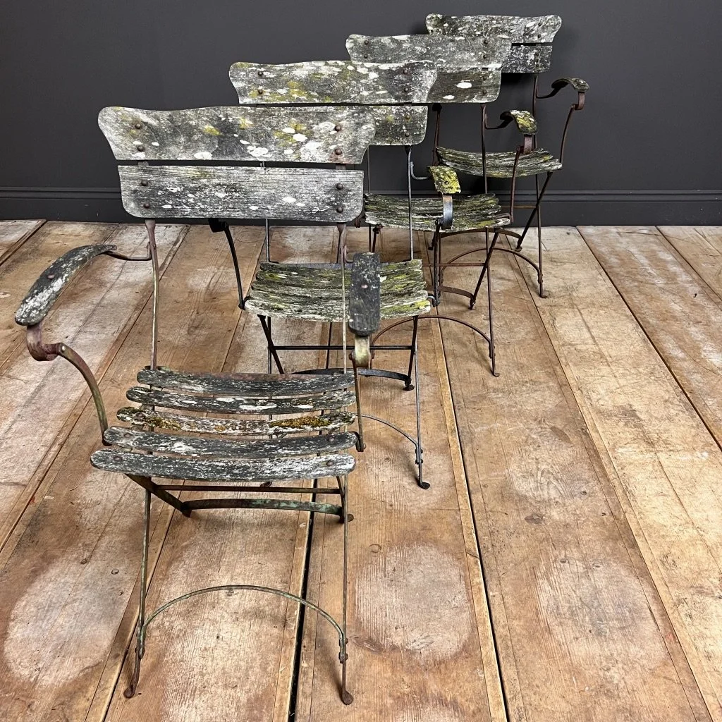 Exquisite French Antique Carver Garden Chair Set